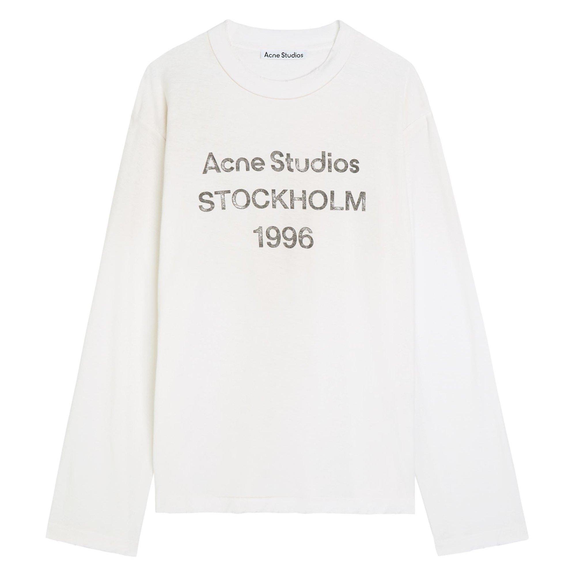 WHITE AND OTHER - Acne Studios - Women's Cotton Oversized-Fit Long-Sleeve T-Shirt - 1