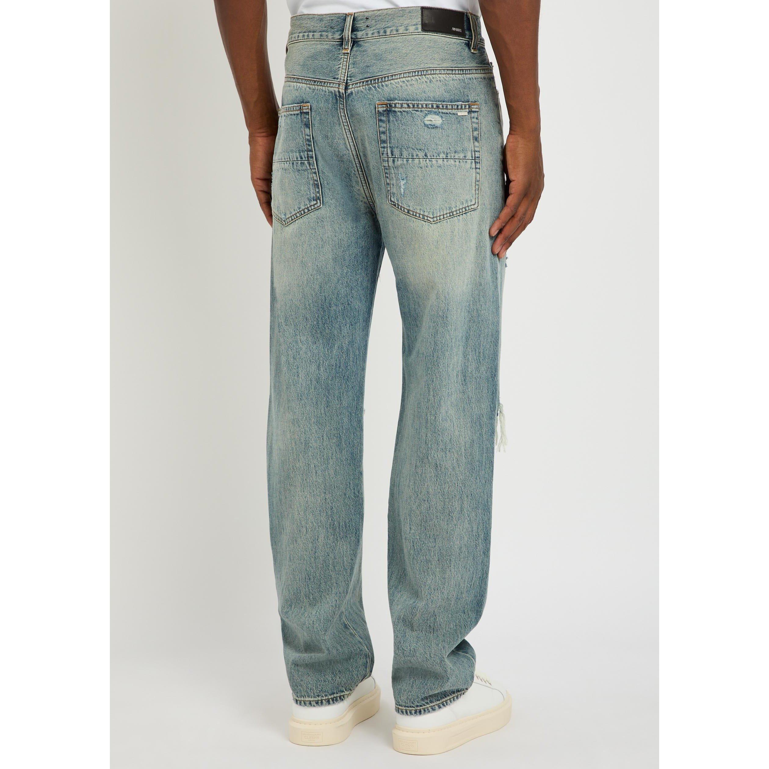 BLUE DENIM OTHE - Amiri - Men's MX1 Suede Straight-Leg Jeans - 3