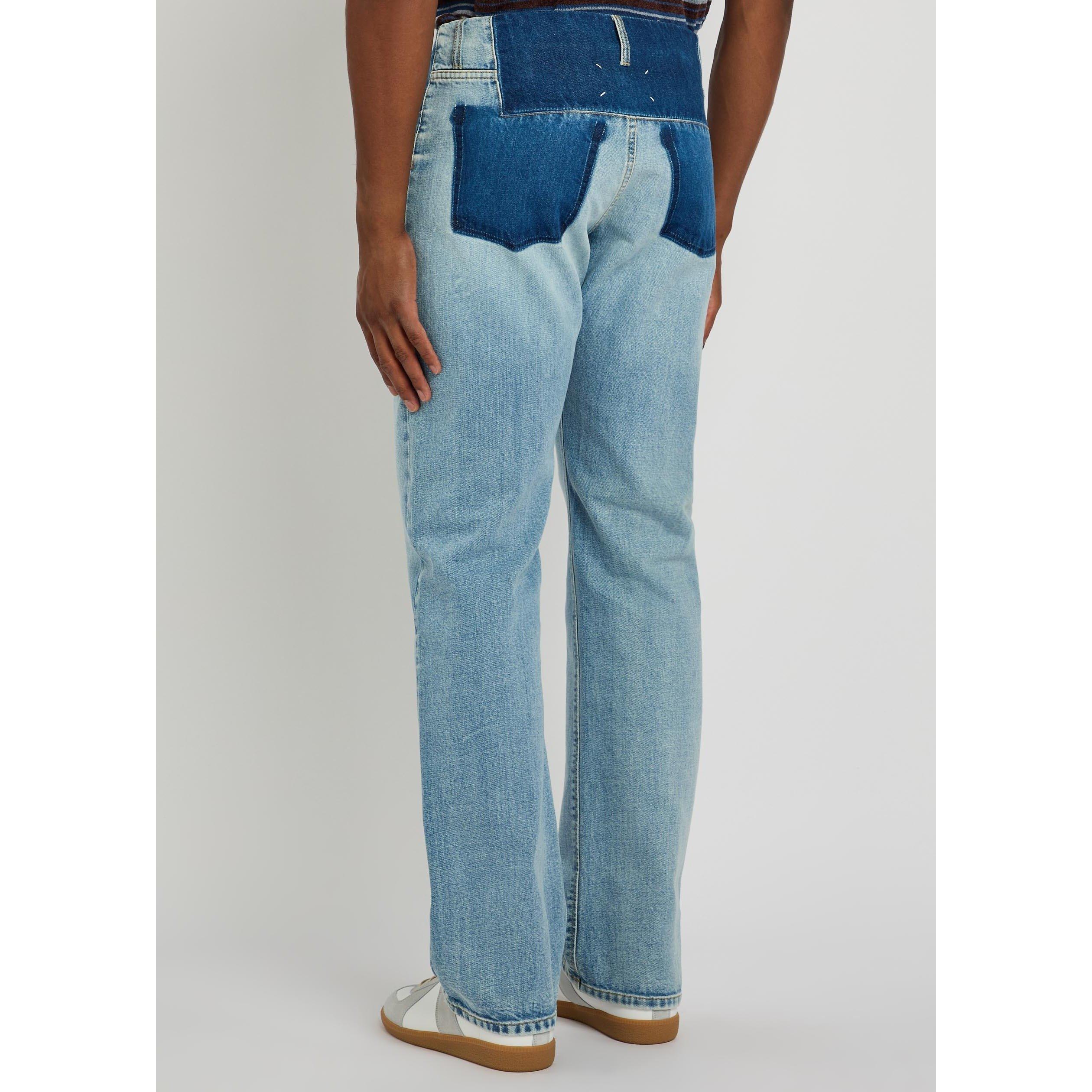 BLUE DENIM - Maison Margiela - Men's Waistless Cotton Straight Leg Jeans - 3