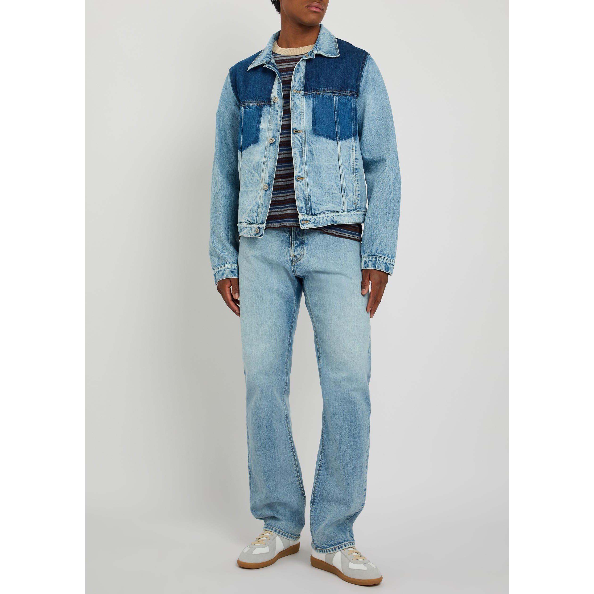 BLUE DENIM - Maison Margiela - Men's Waistless Cotton Straight Leg Jeans - 5
