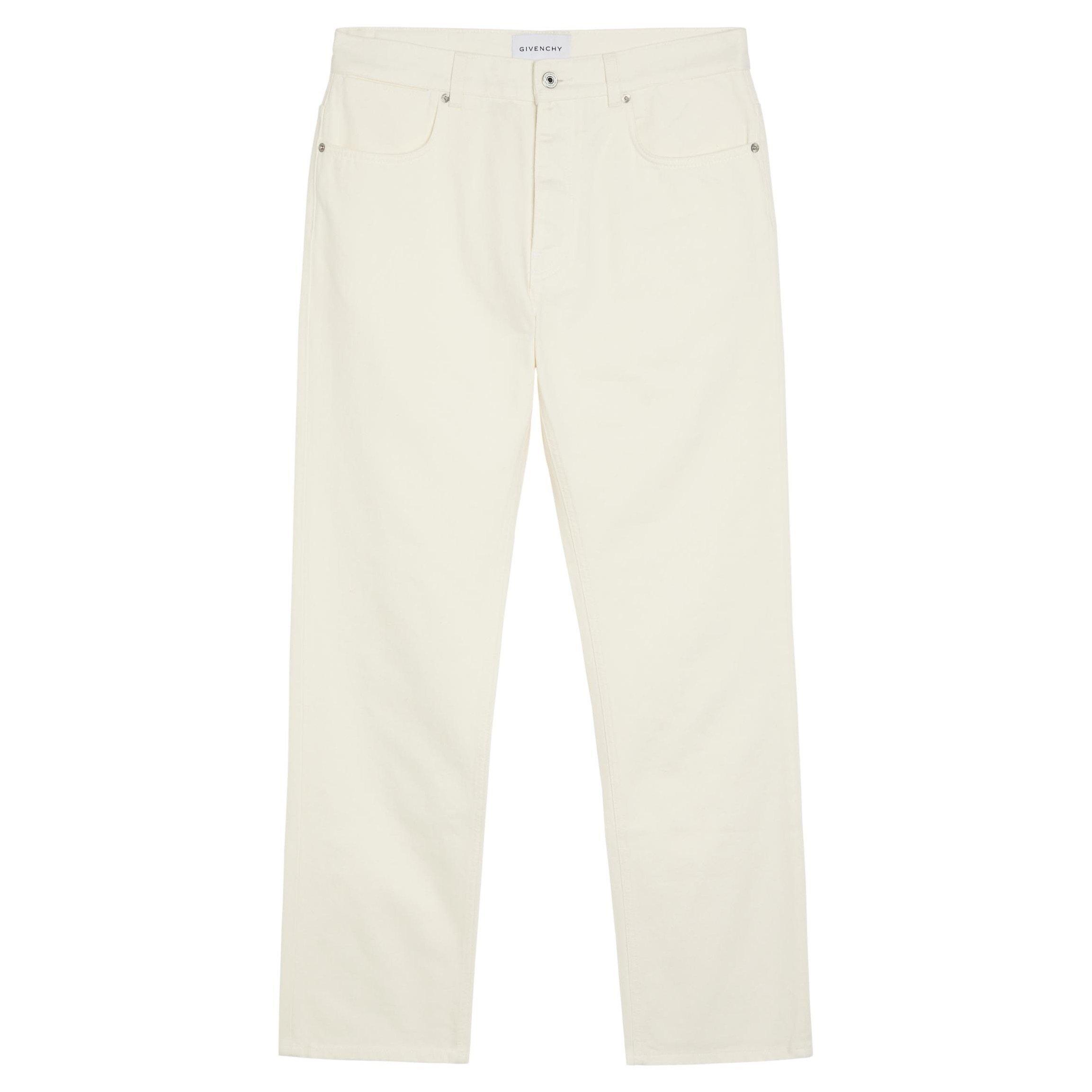 WHITE - GIVENCHY - GIV STRAIGHT FIT DENIM JEAN - 1