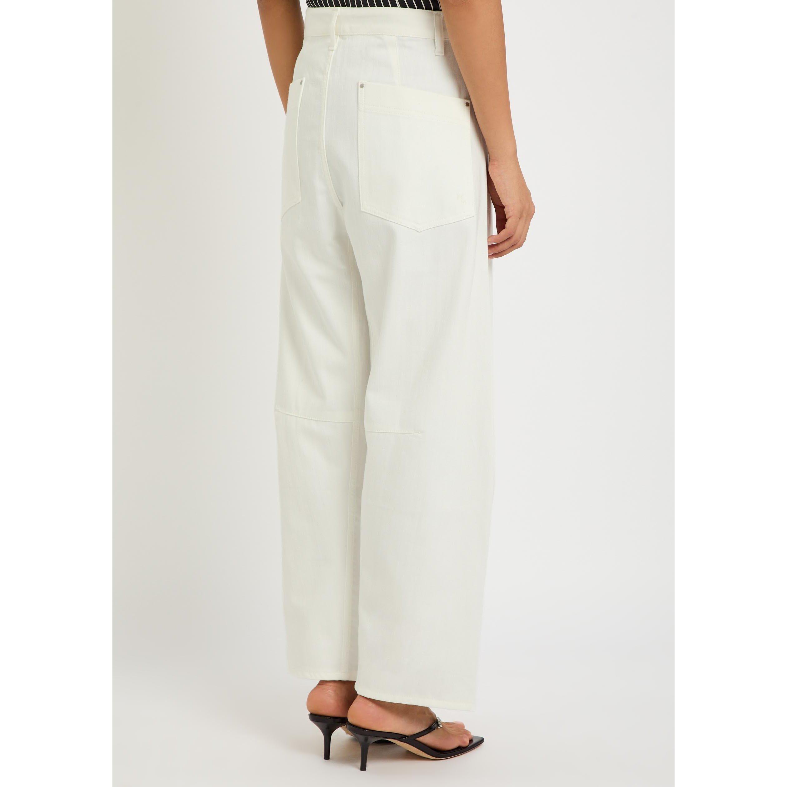 WHITE - Maria McManus - CRESCENT LEG JEAN IN WHITE - 3