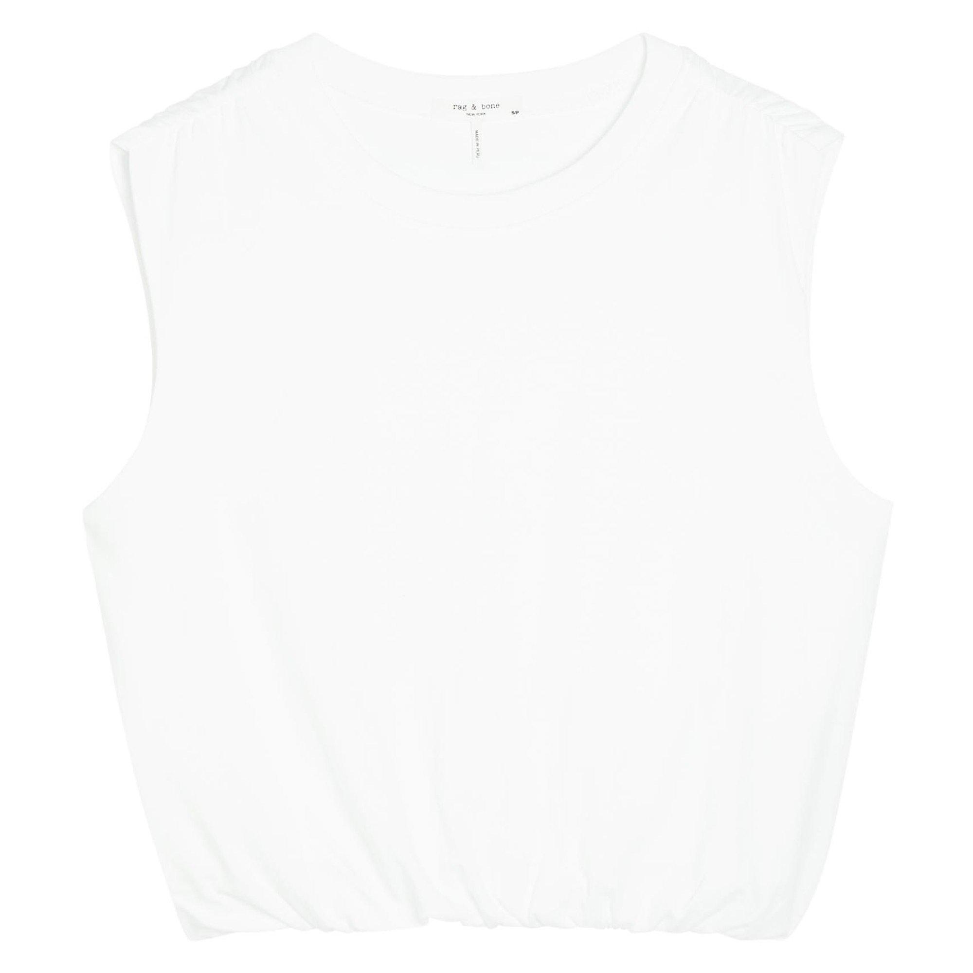WHITE AND OTHER - Rag and Bone - Women's Mica Bubble Cotton Tank Top - 1