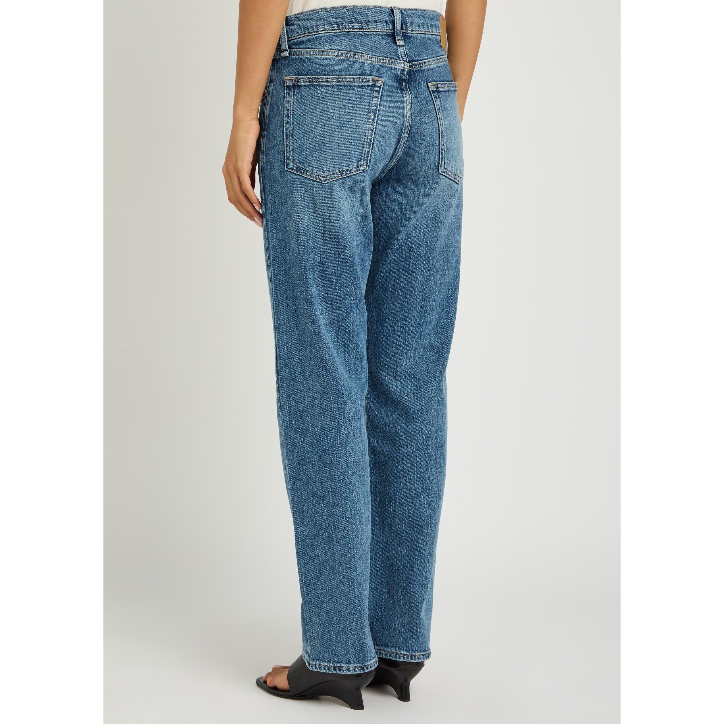BLUE - Rag and Bone - Women's Harlow Cotton Ankle Straight Leg Jeans - 3