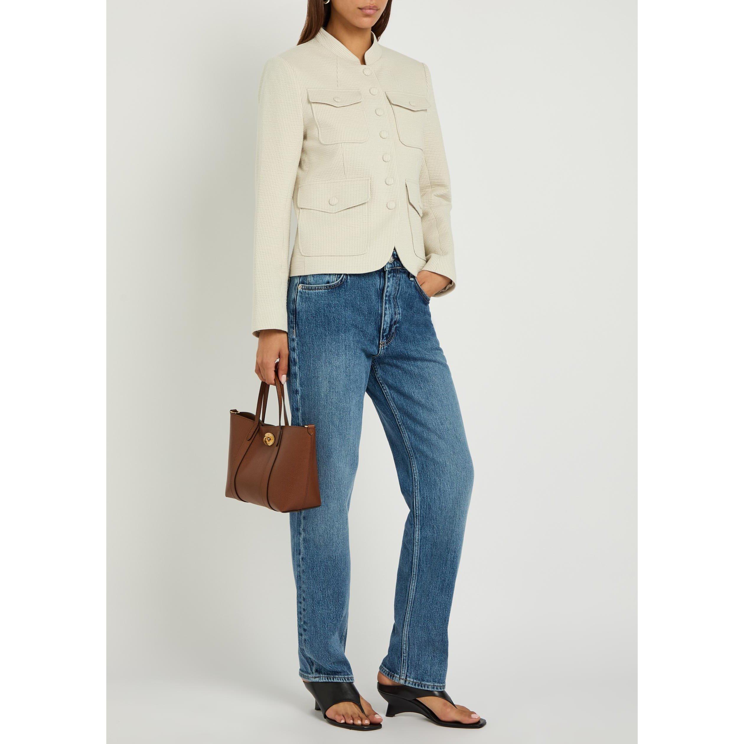 BLUE - Rag and Bone - Women's Harlow Cotton Ankle Straight Leg Jeans - 5