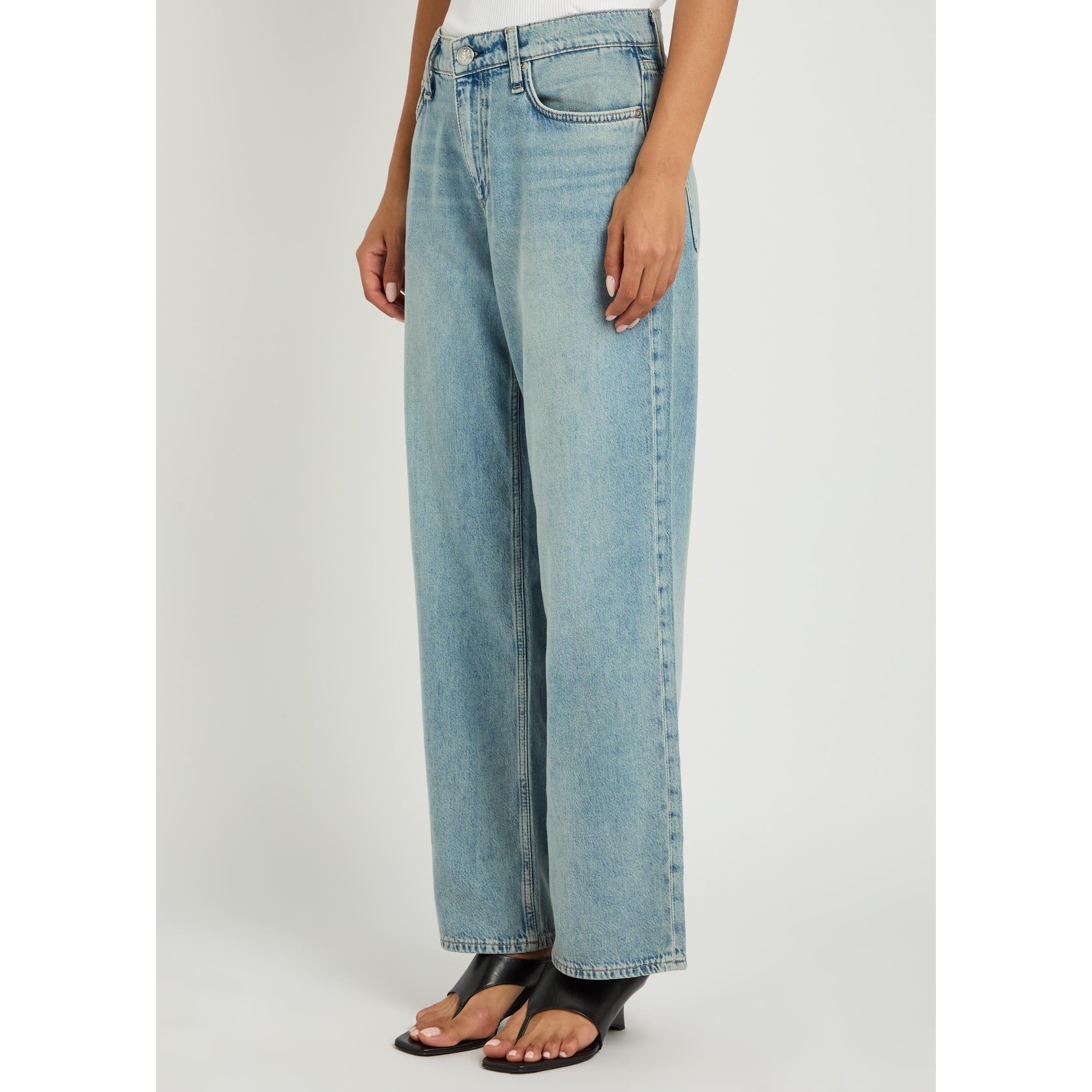 LIGHT BLUE - Rag and Bone - Women's Saige Ankle Straight Cotton Lyocell Jeans - 2