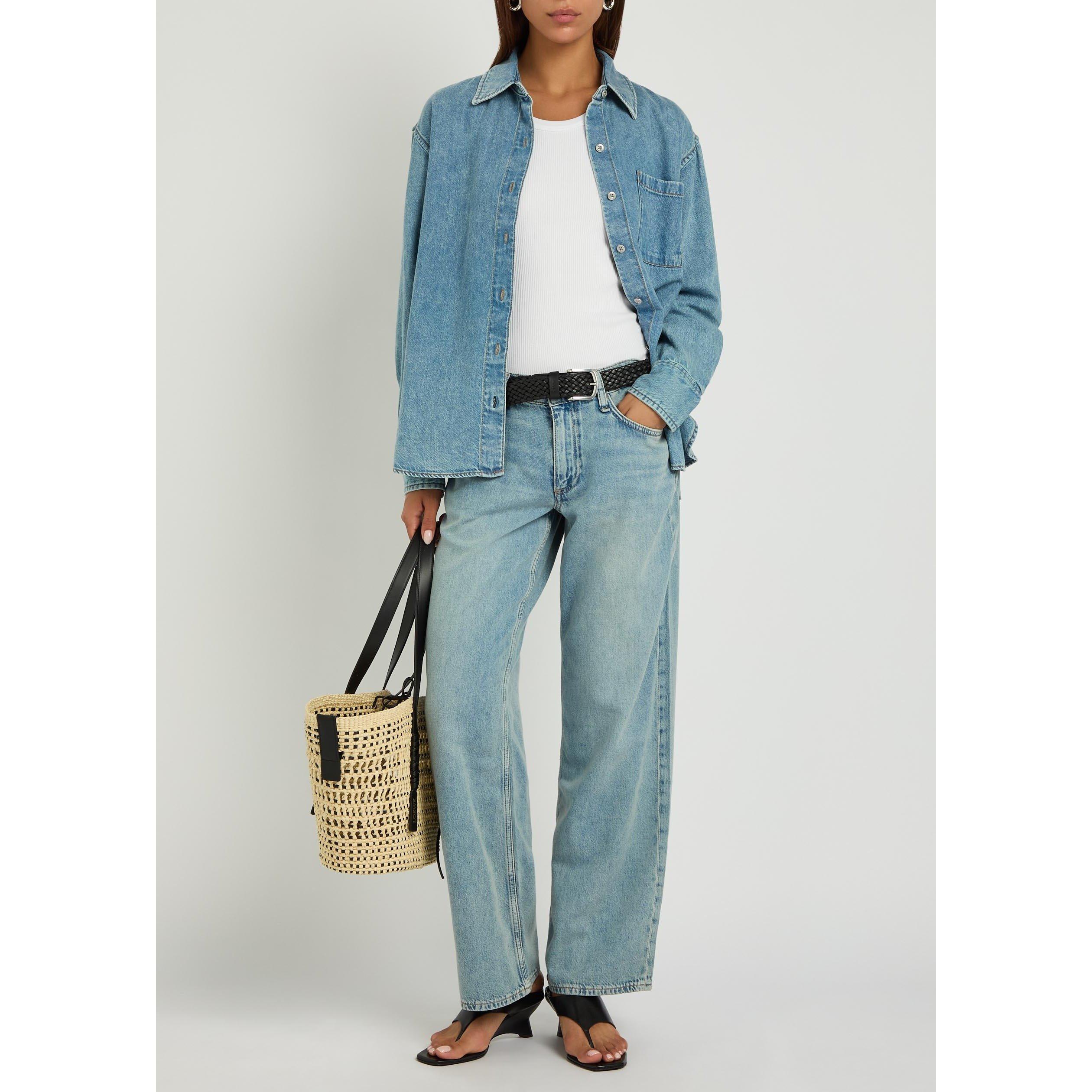 LIGHT BLUE - Rag and Bone - Women's Saige Ankle Straight Cotton Lyocell Jeans - 5