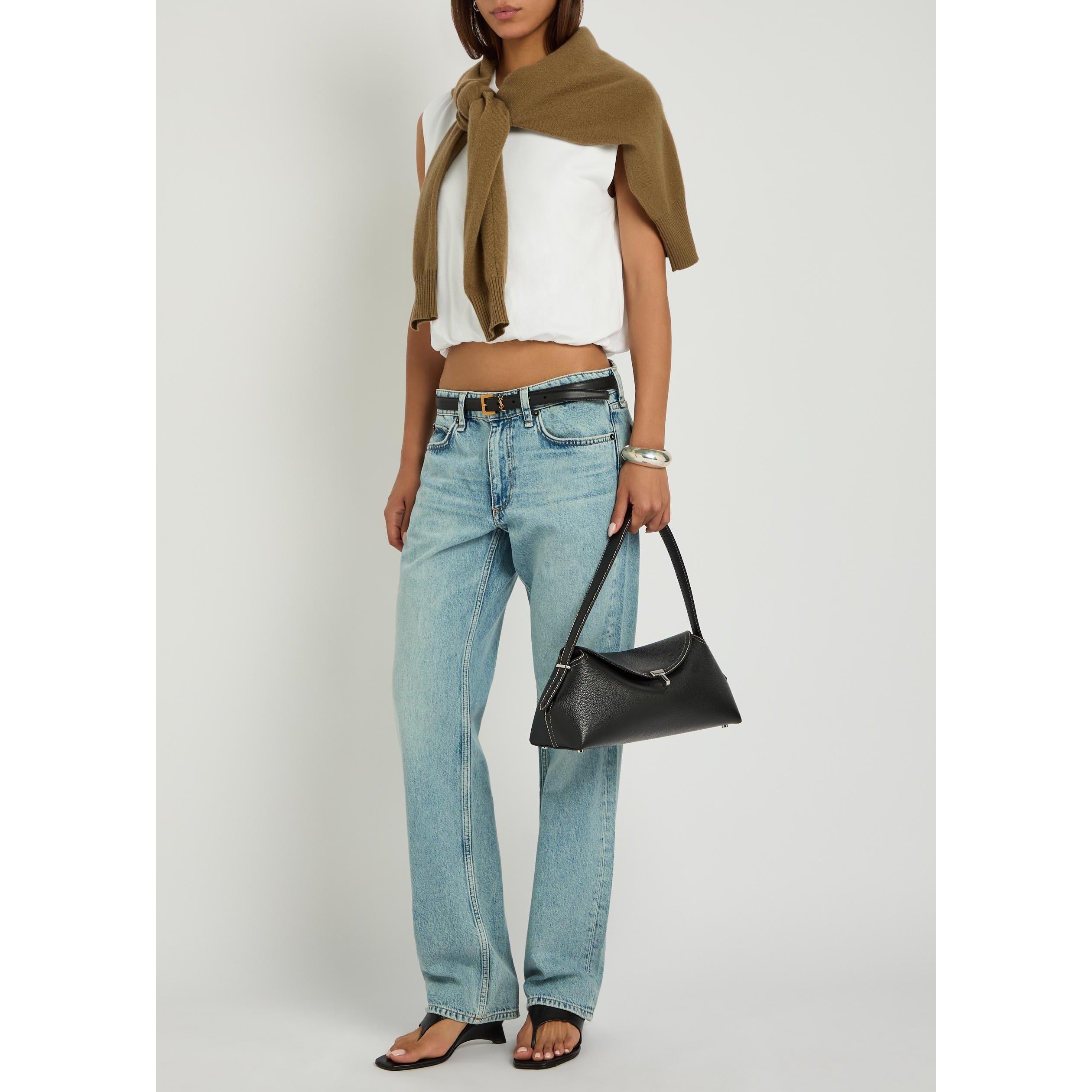 LIGHT BLUE - Rag and Bone - Women's Harlow Low-Rise Cotton Straight Leg Jeans - 5