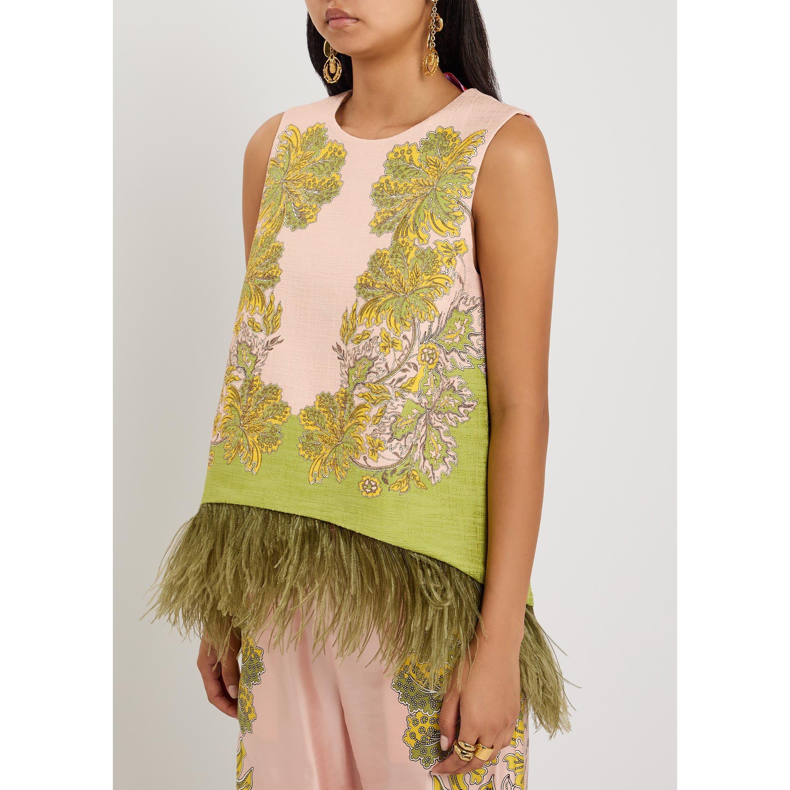 PINK AND OTHER - La DoubleJ - LA SCALA TOP (WITH FEATHERS) ( - 2
