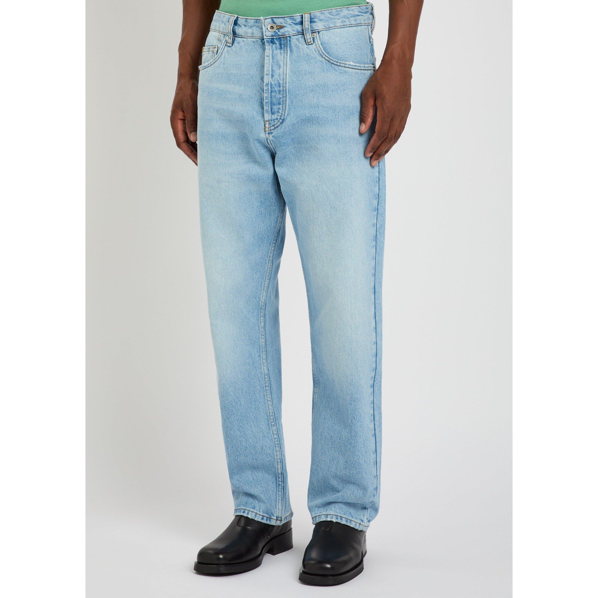 LIGHT BLUE - Studio Nicholson - Men's 90S Cotton Straight Leg Jeans - 2