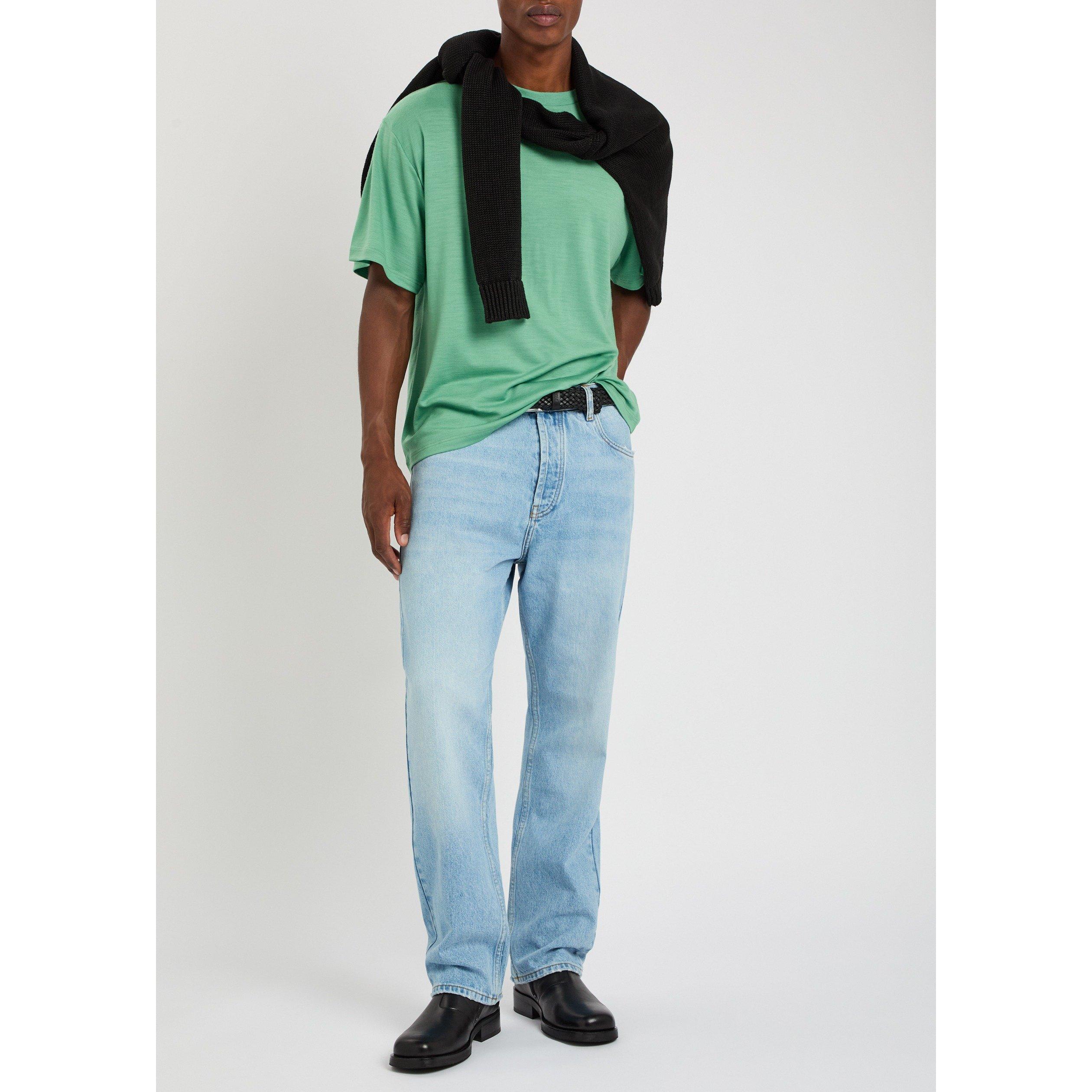 LIGHT BLUE - Studio Nicholson - Men's 90S Cotton Straight Leg Jeans - 5