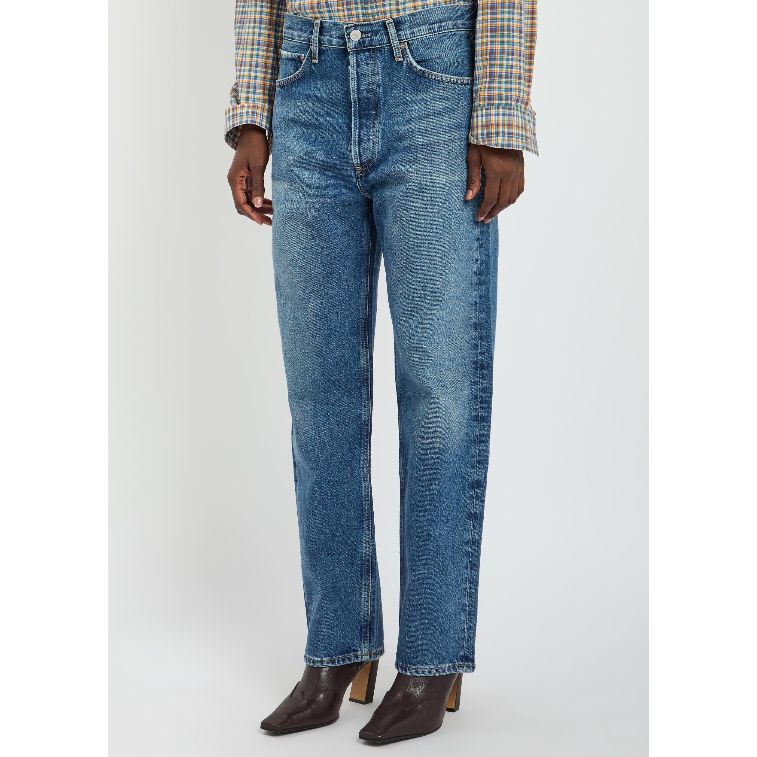 BLUE - Agolde - Women's 90s Bounty Cotton Straight Leg Jeans - 2