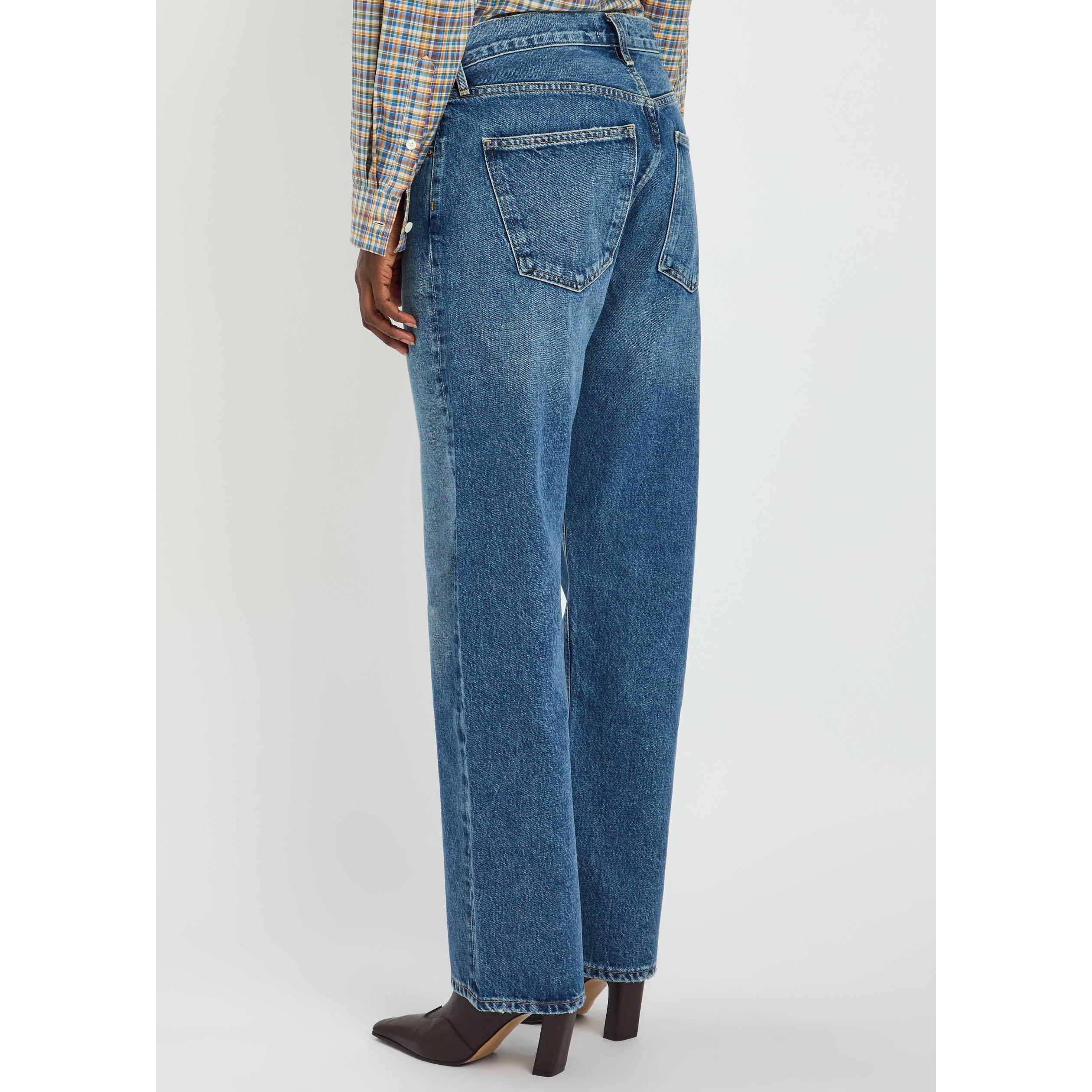 BLUE - Agolde - Women's 90s Bounty Cotton Straight Leg Jeans - 3