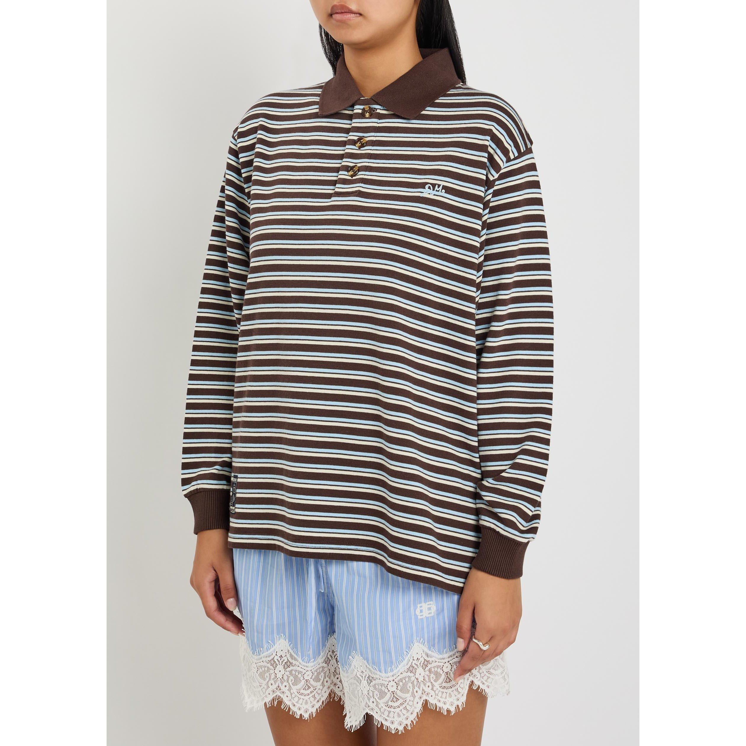 MULTICOLOURED - Damson Madder - Women's Remie Cotton Oversized-Fit Rugby Shirt - 2