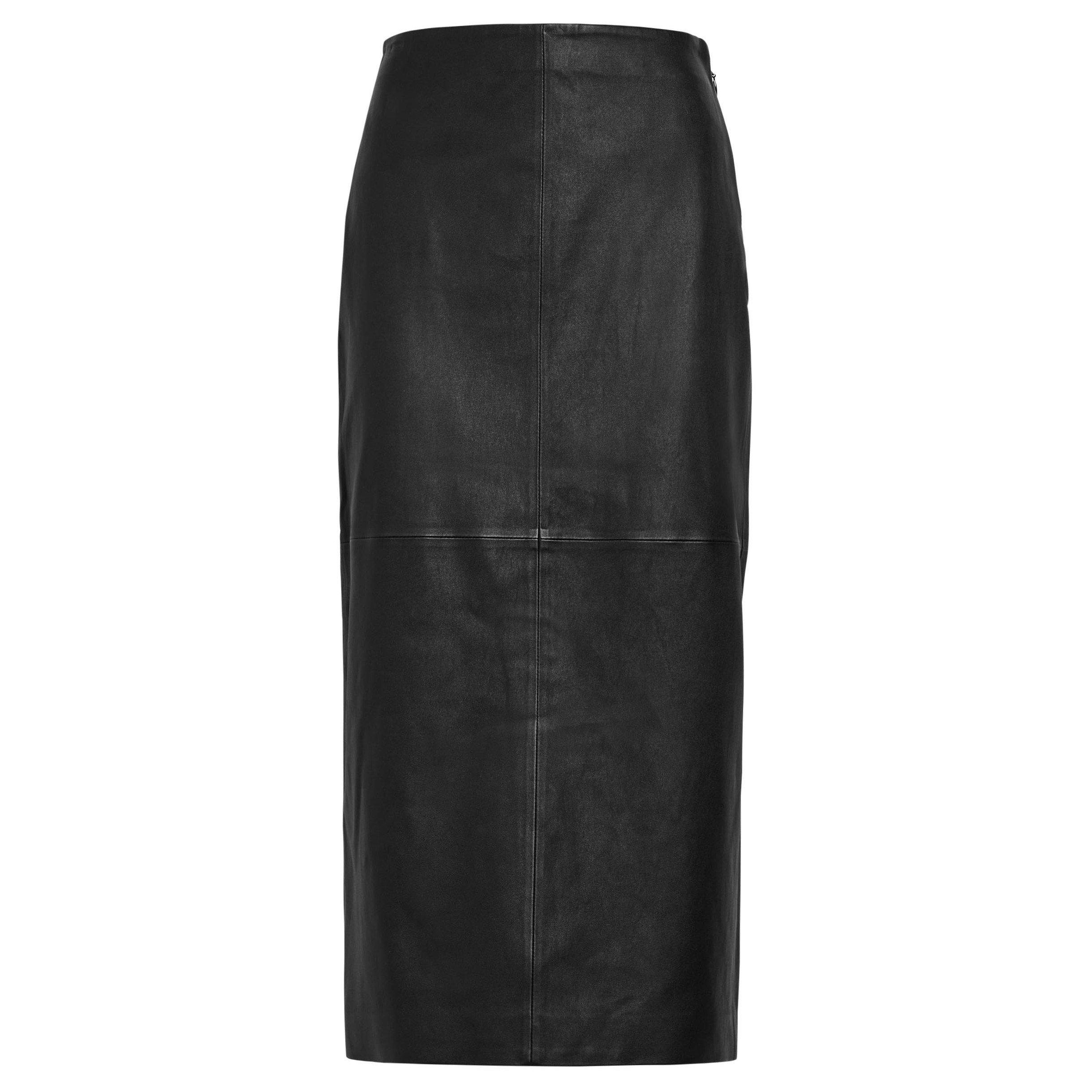 BLACK - Jonathan Simkhai - Women's Raven Leather Pencil Skirt - 1
