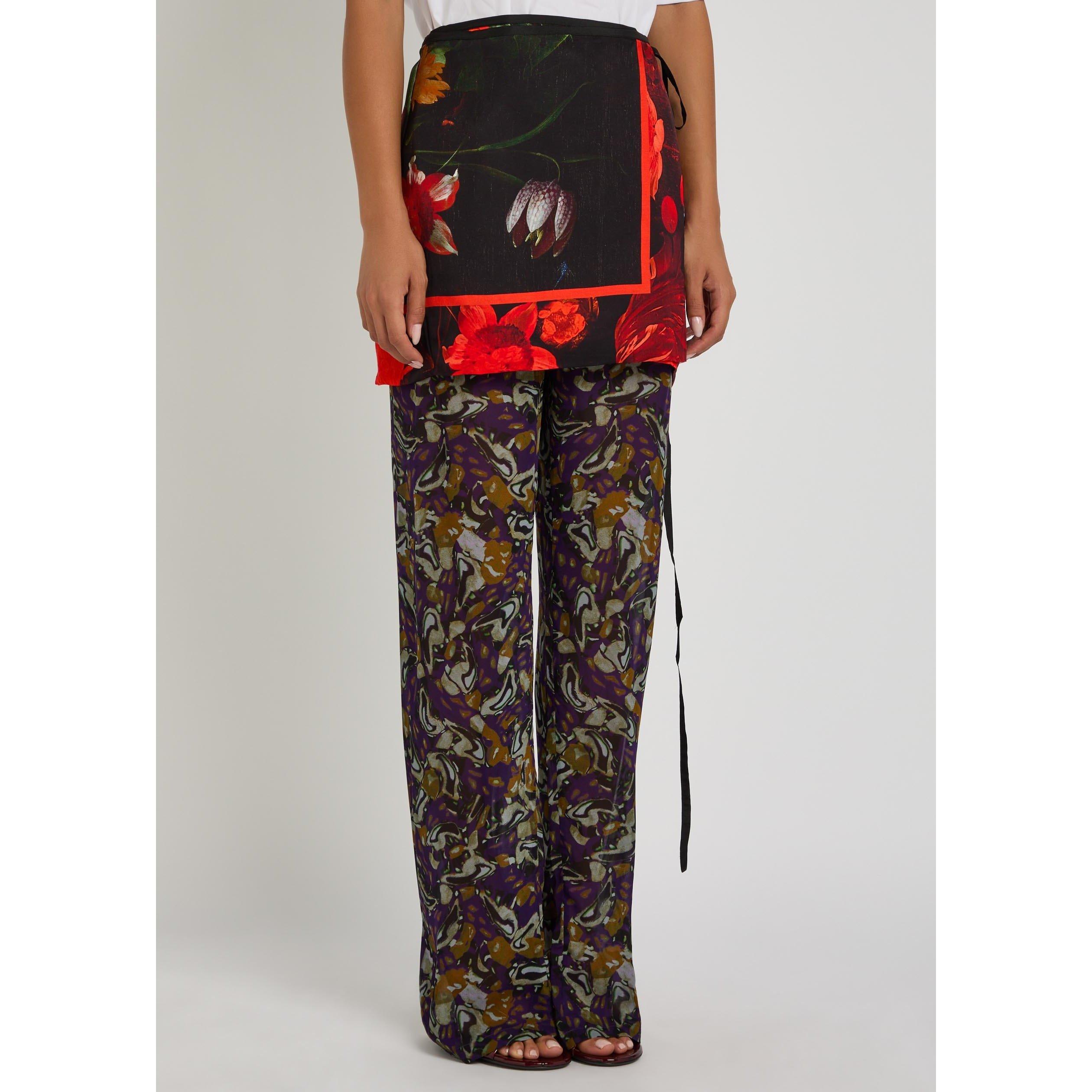 BLACK AND OTHER - Dries Van Noten - 01530-GABRINAS 4049 W.W.SKIRT - 2