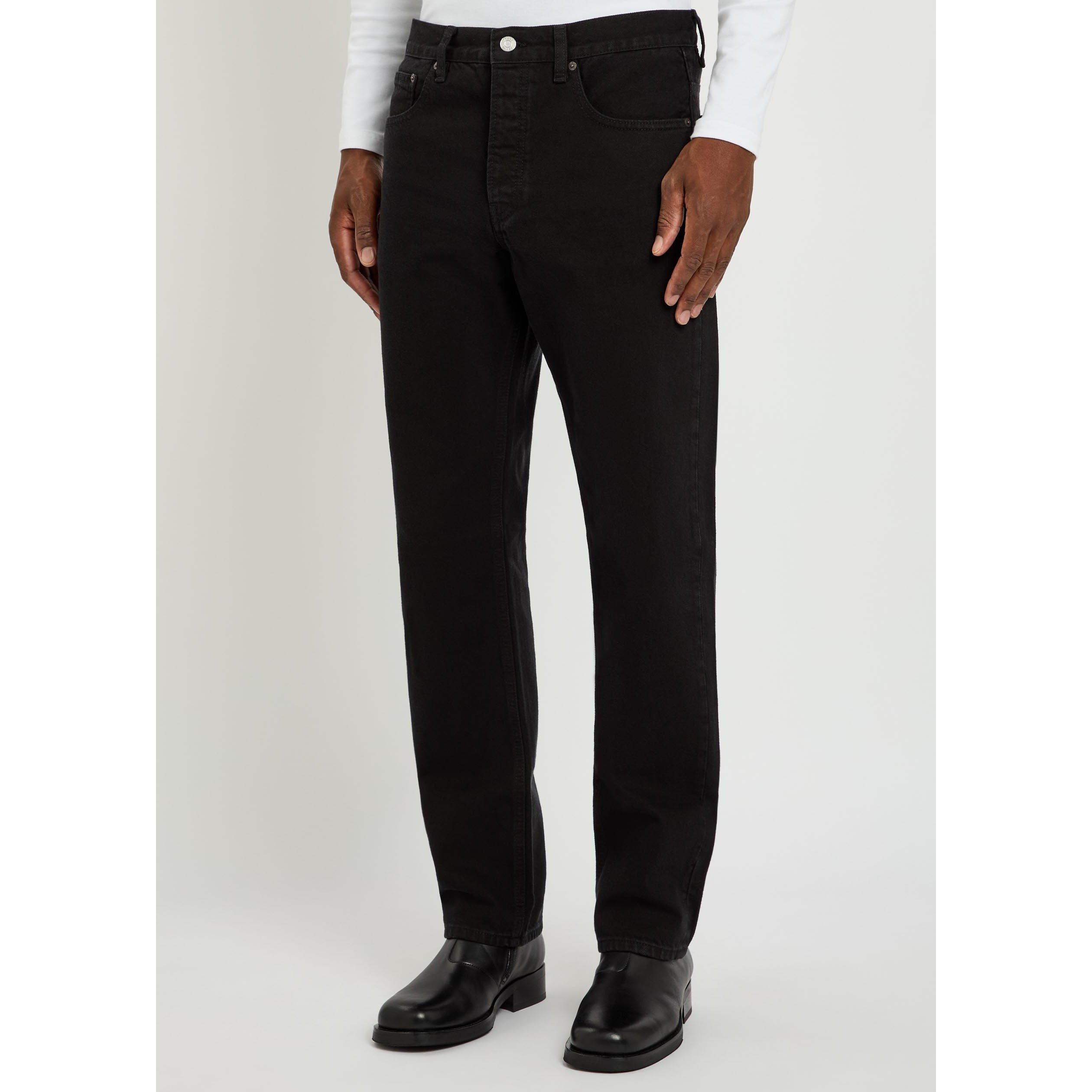 BLACK - Frame - Men's Cotton Straight-Leg Jeans - 2