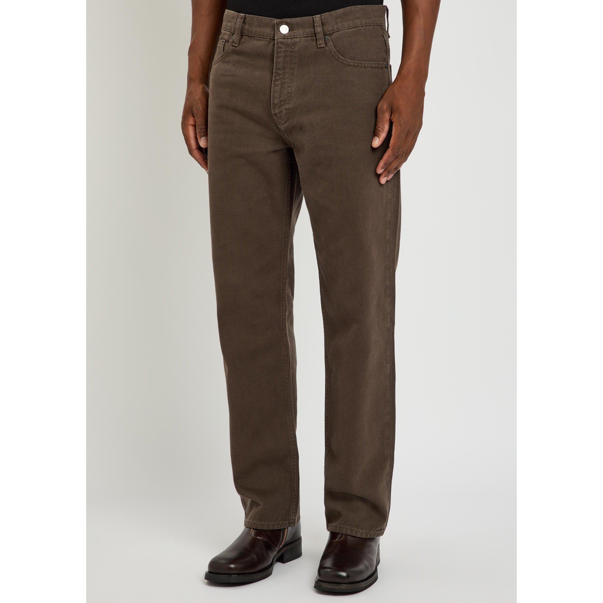 BROWN - Frame - Men's Cotton Relaxed-Fit Straight Leg Jeans - 2