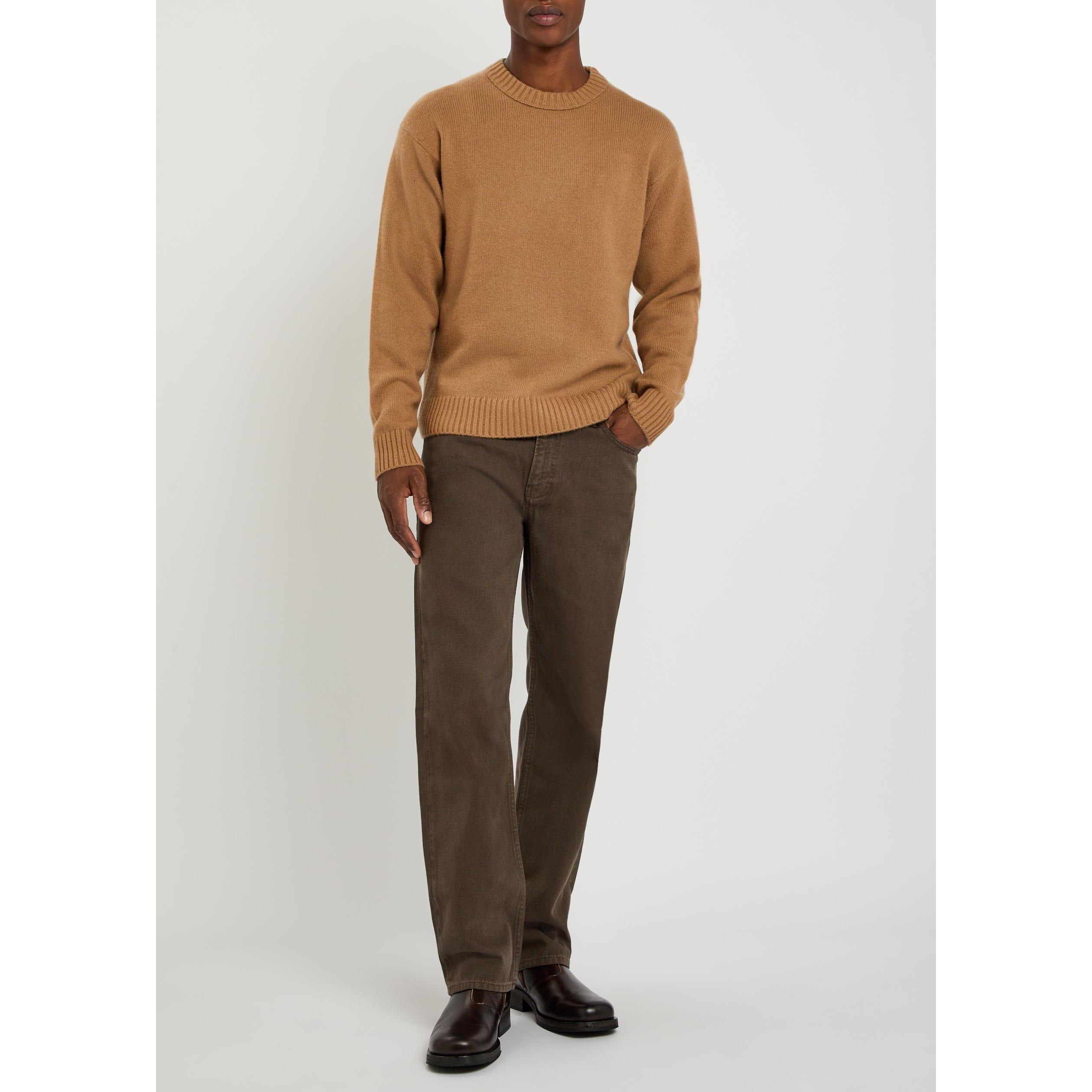 BROWN - Frame - Men's Cotton Relaxed-Fit Straight Leg Jeans - 5