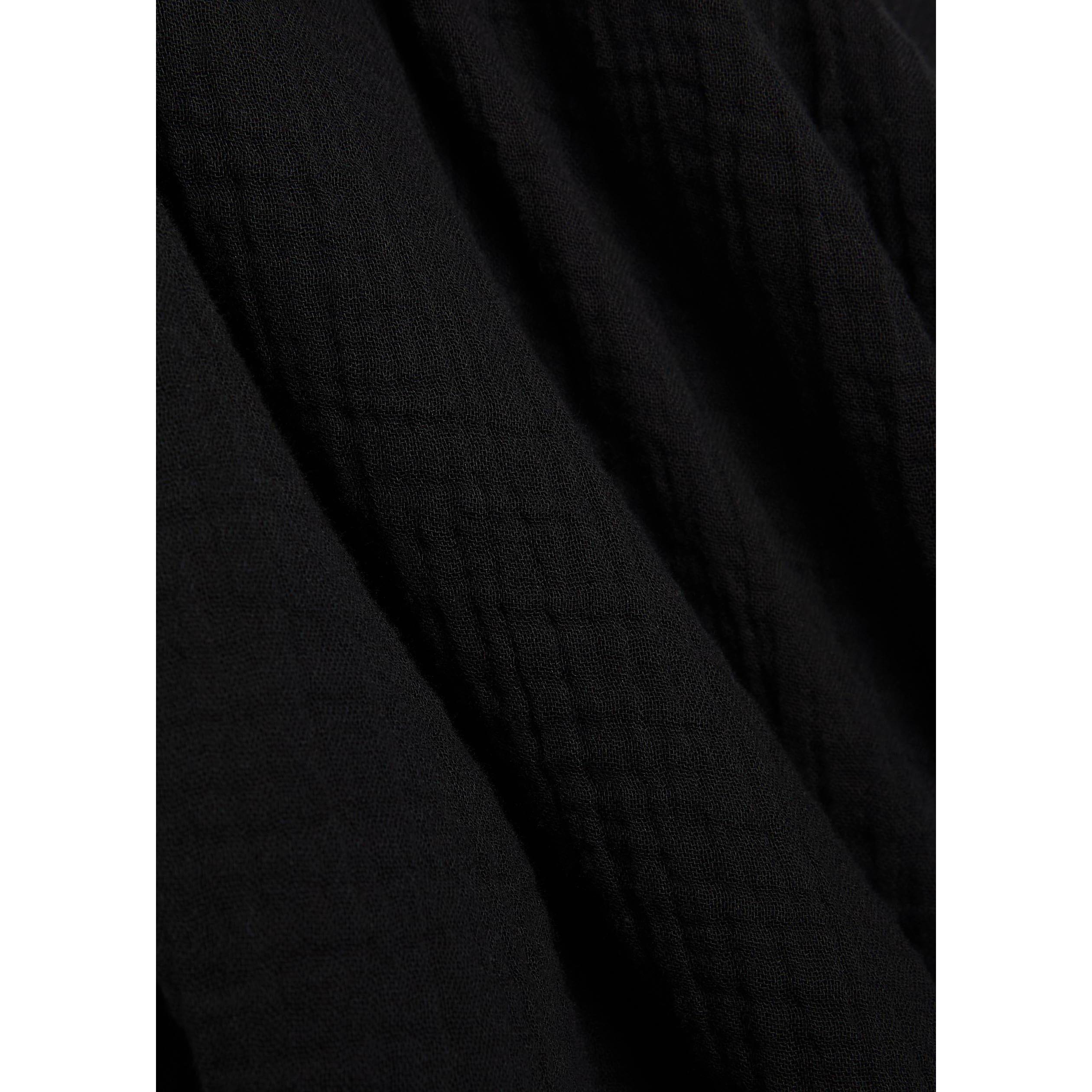 BLACK - Eileen Fisher - Women's Cotton Square Neck Woven Cami Top - 4