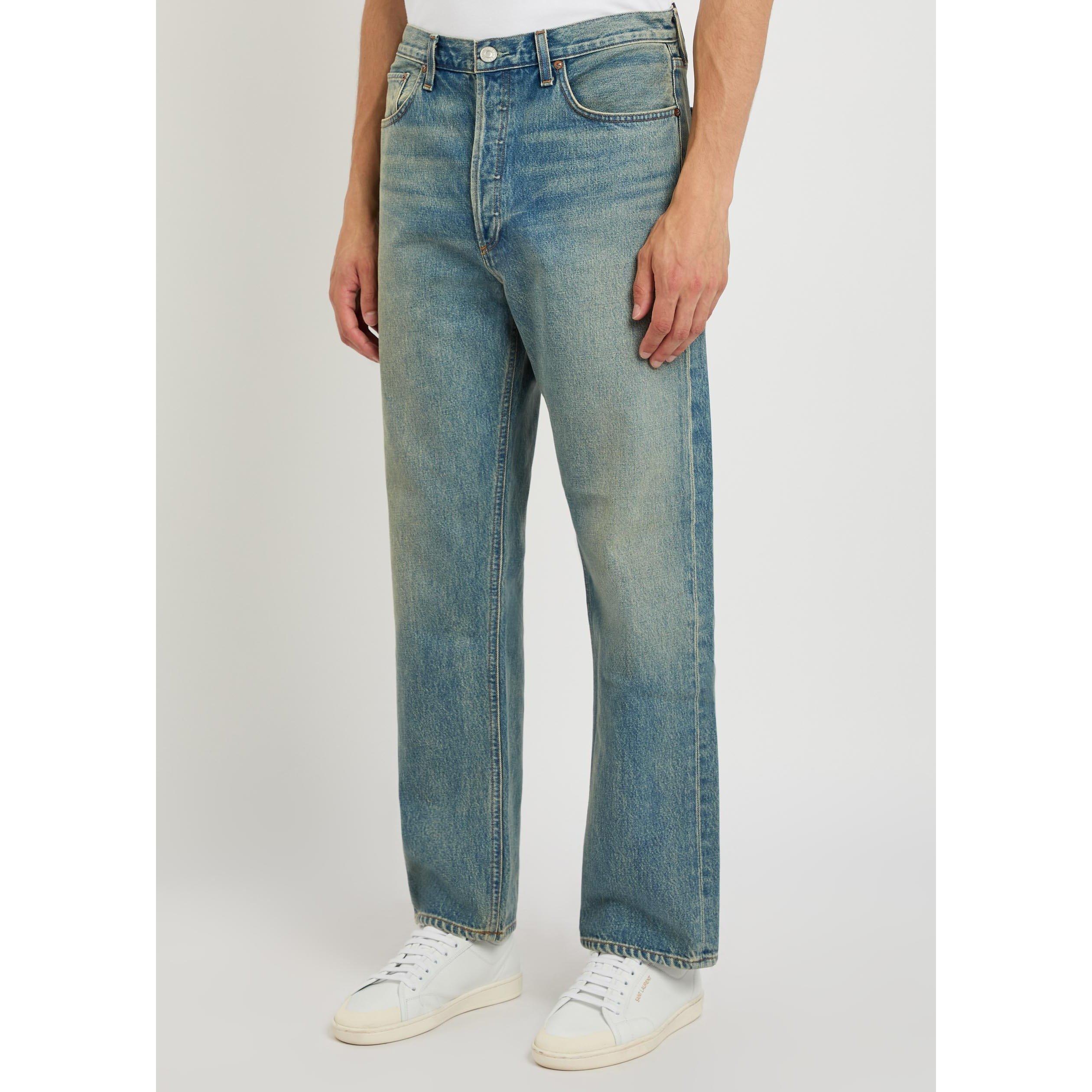 MID BLU - Agolde - Men's 90s Cotton Mid-Rise Straight Leg Jeans - 2