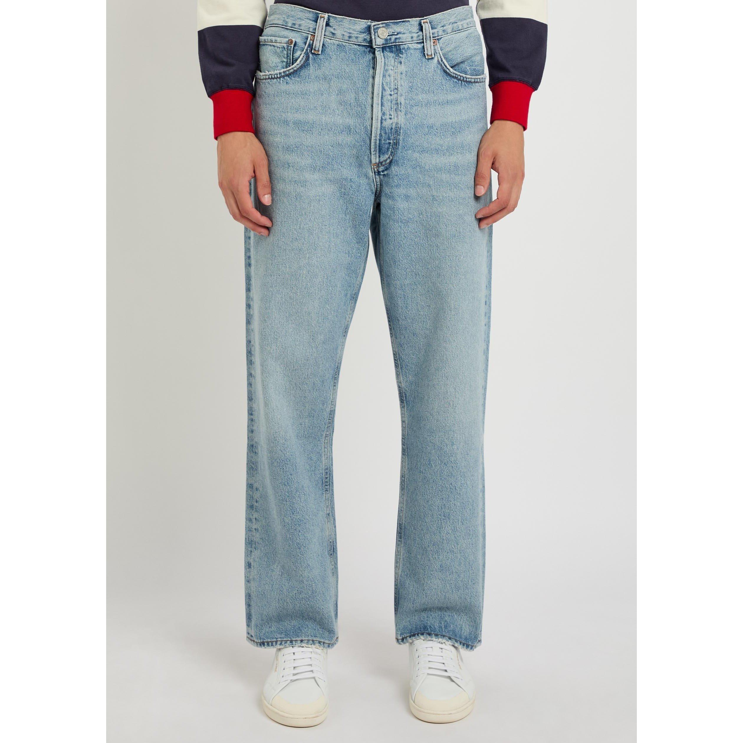 LIGHT BLUE - Agolde - Men's 90s Cotton Mid-Rise Straight Leg Jeans - 2