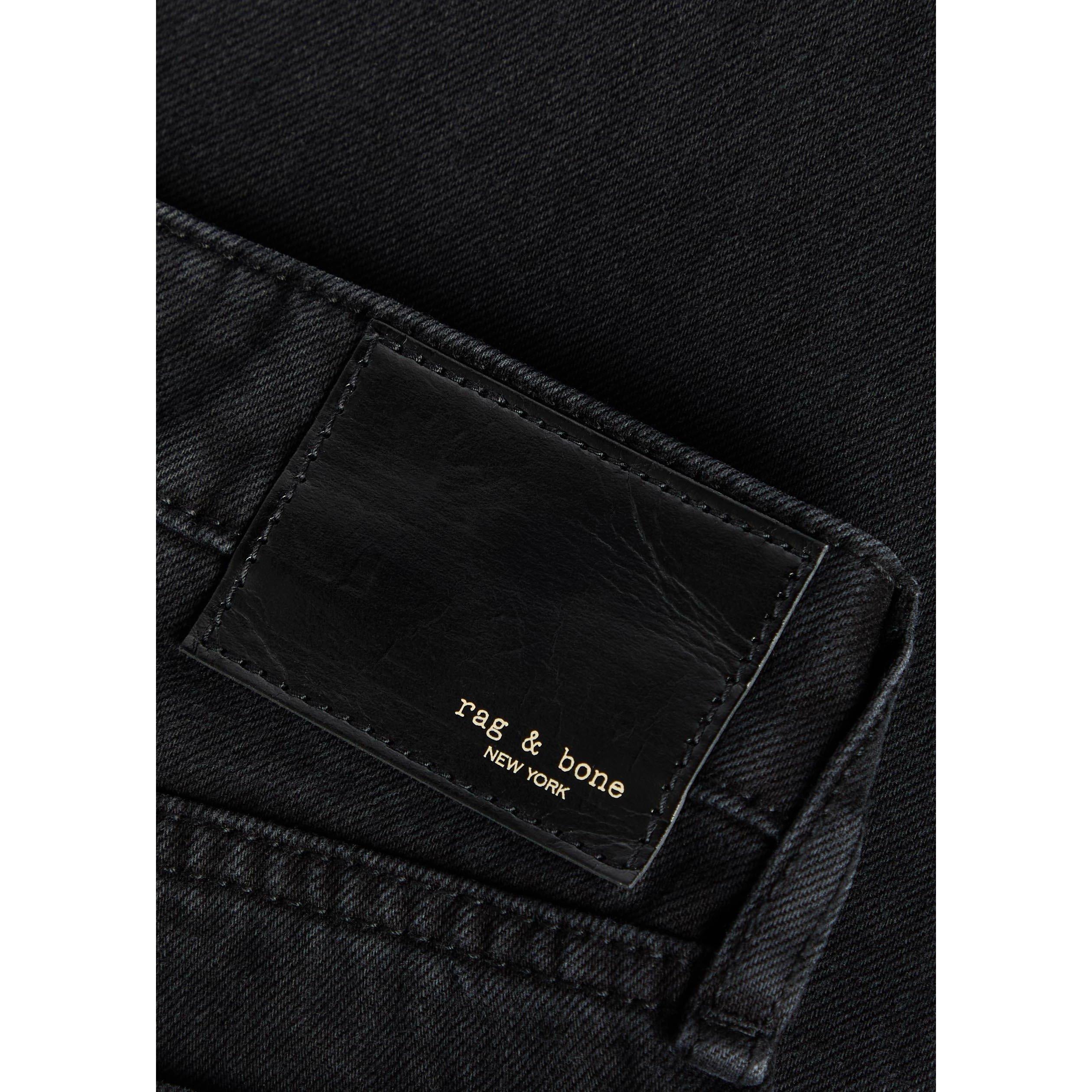 BLACK - Rag and Bone - Women's Cam Low-Rise Straight Jeans - 4