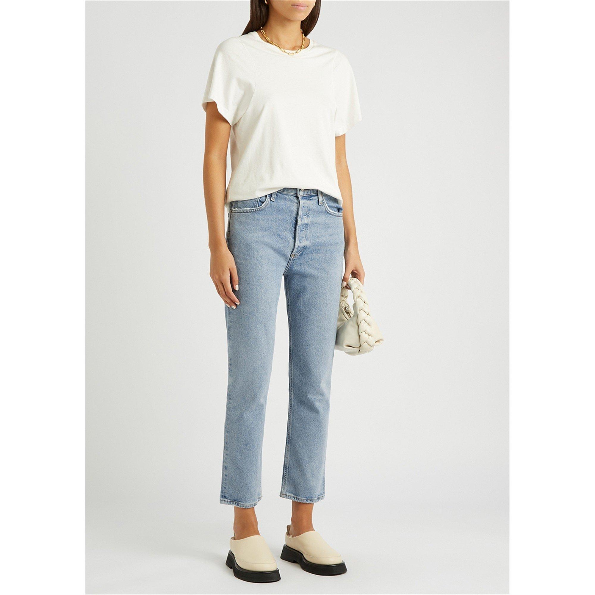 LIGHT BLUE - Agolde - JN RILEY CROP IN SHIVER JEAN - 5