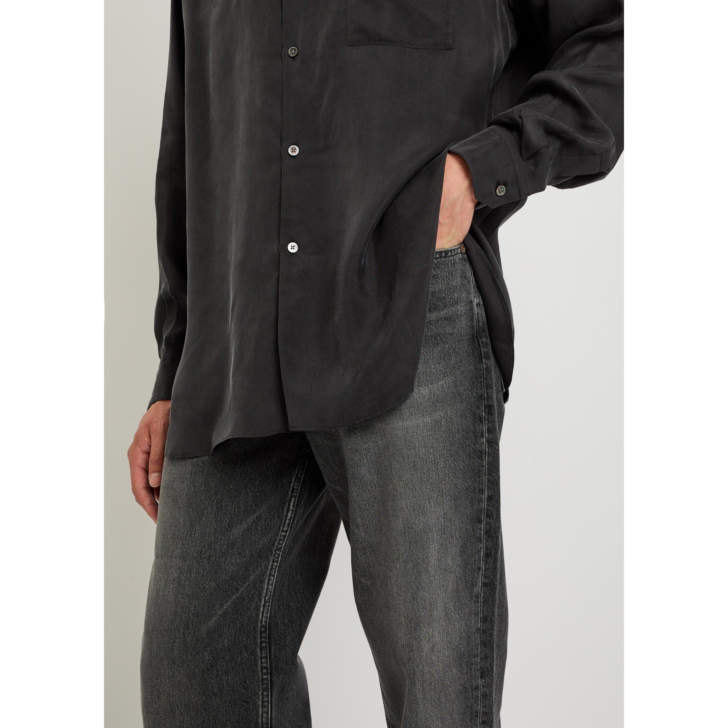 BLACK - SSSTEIN - SSSTEIN RELAX FIT DENIM PANTS - 4