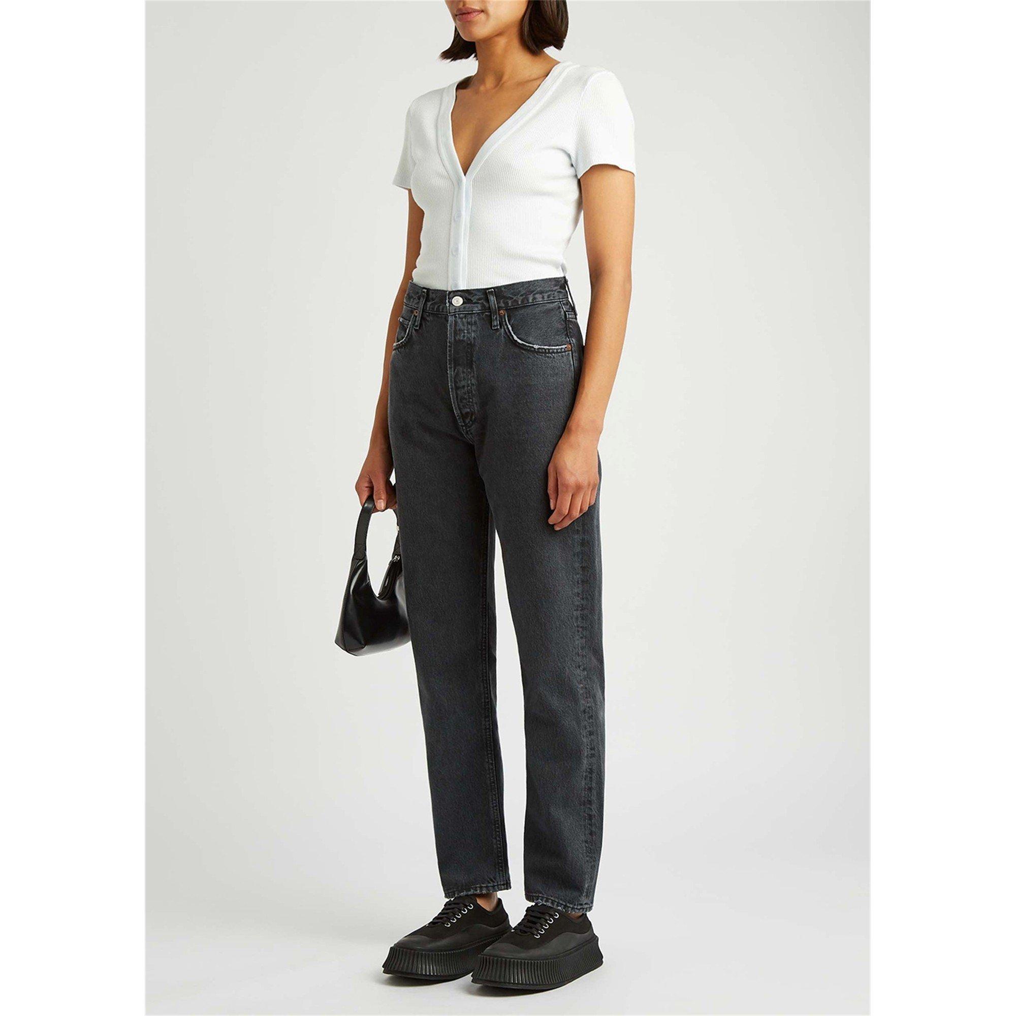 BLACK GREY - Agolde - JN 90S PINCH WAIST IN BLACK TE - 5