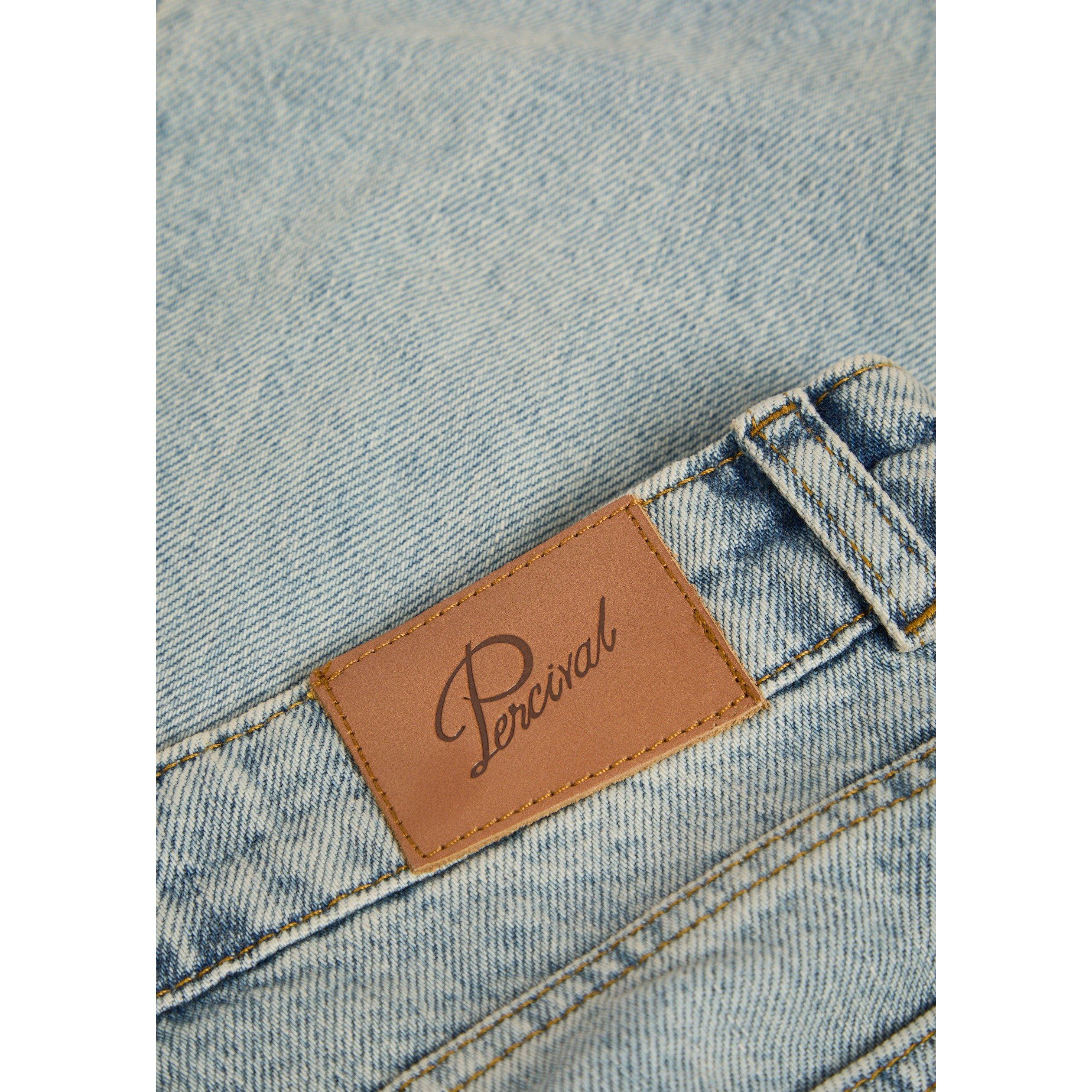 LIGHT BLUE 2 - Percival - Men's Lean Cotton Mid-Rise Straight Leg Jeans - 4