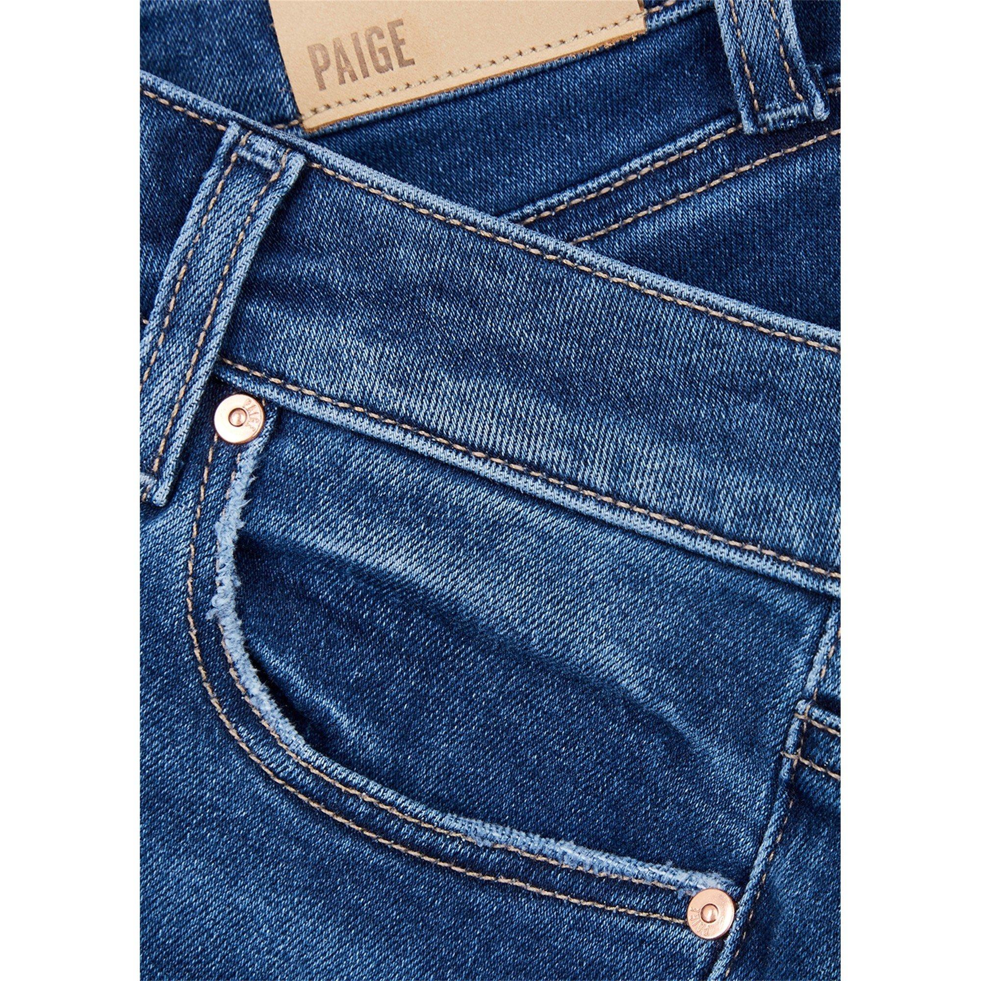 DARK BLUE - Paige - Women's Brigitte High-Waisted Cotton Skinny Jeans - 4