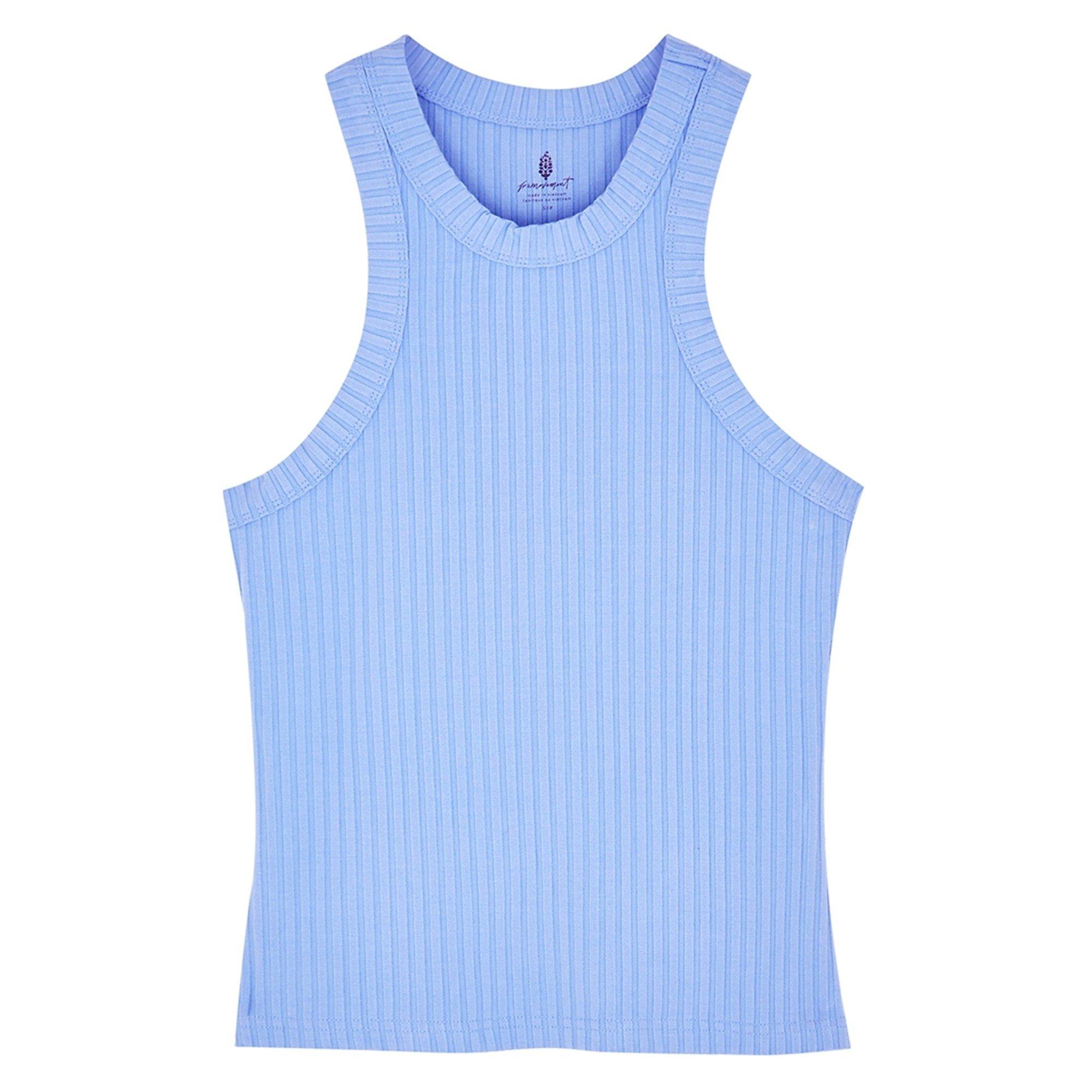 BLUE - Unknown - T BLISSED OUT RIBBED TANK - 1