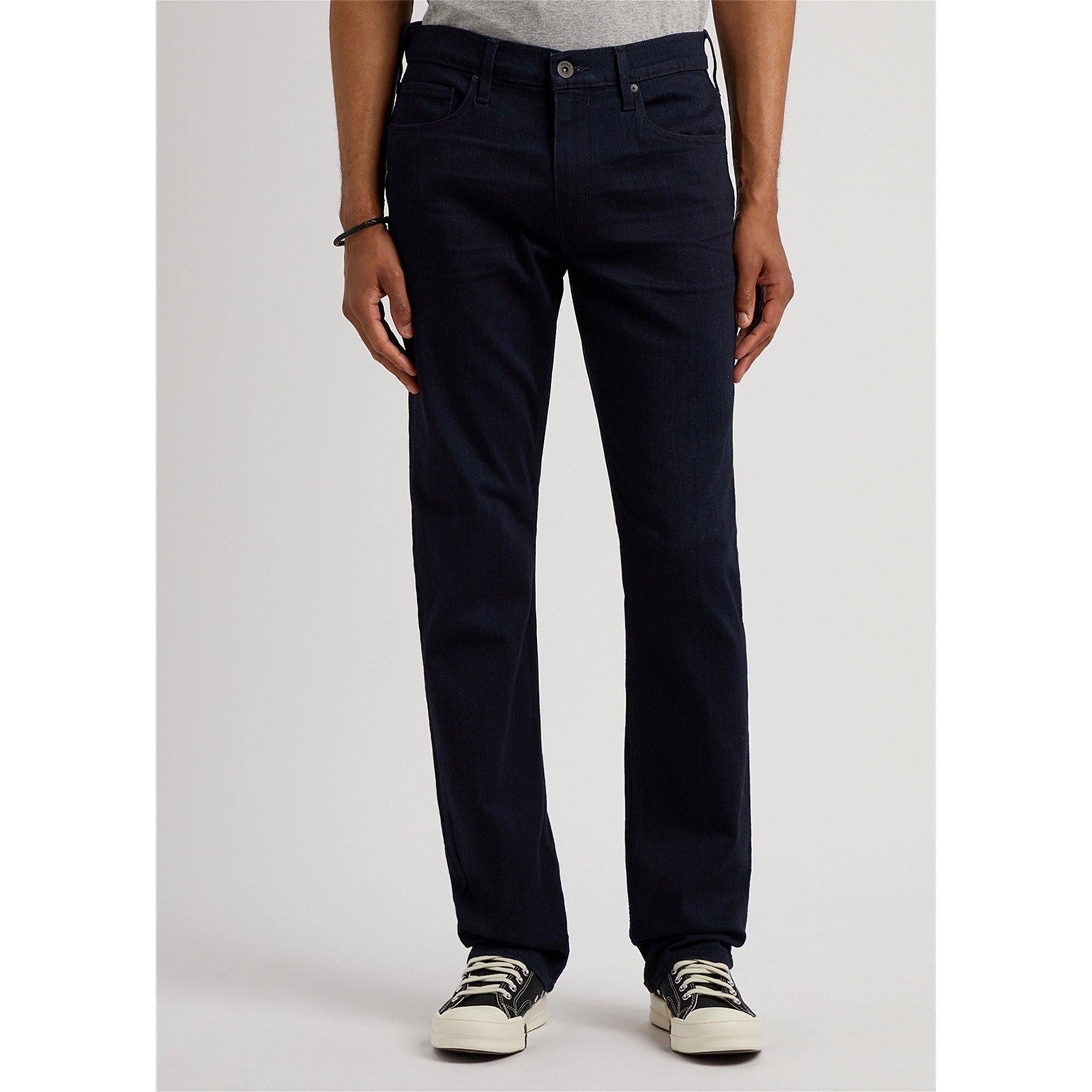 DARK BLUE - Paige - Men's Normandie Mid-Rise Straight Leg Jeans - 2