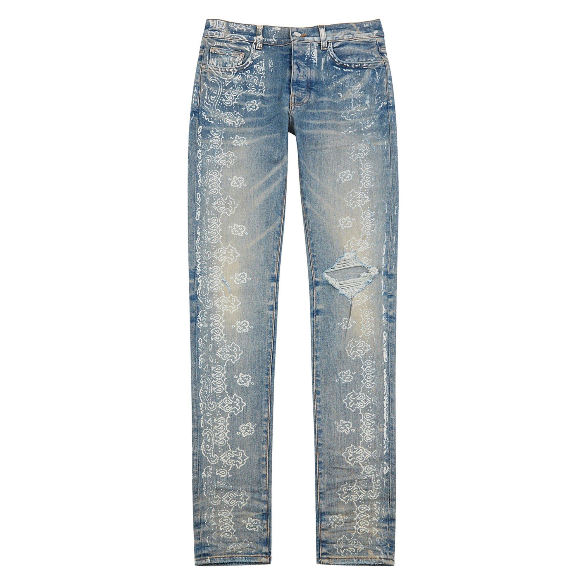 DENIM - Amiri - AMR BLEACHED BANDANA JEANS - 1