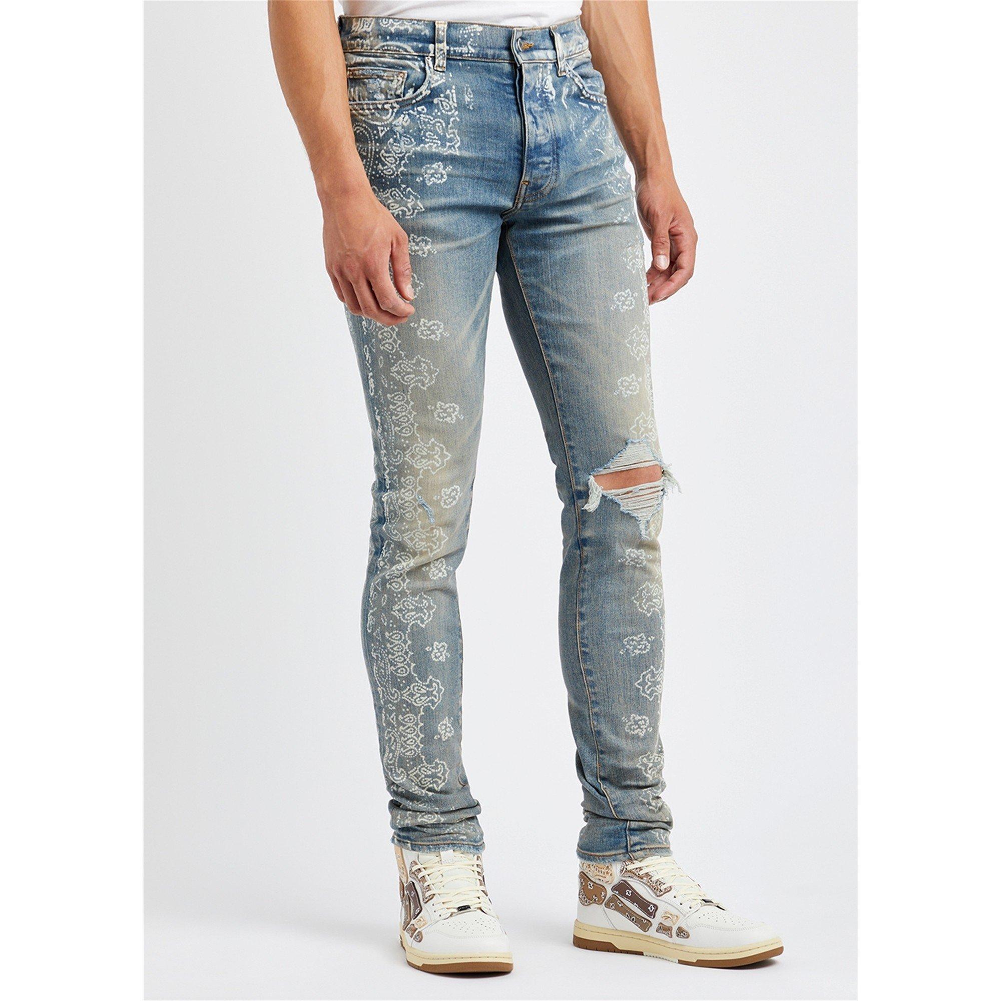 DENIM - Amiri - AMR BLEACHED BANDANA JEANS - 2
