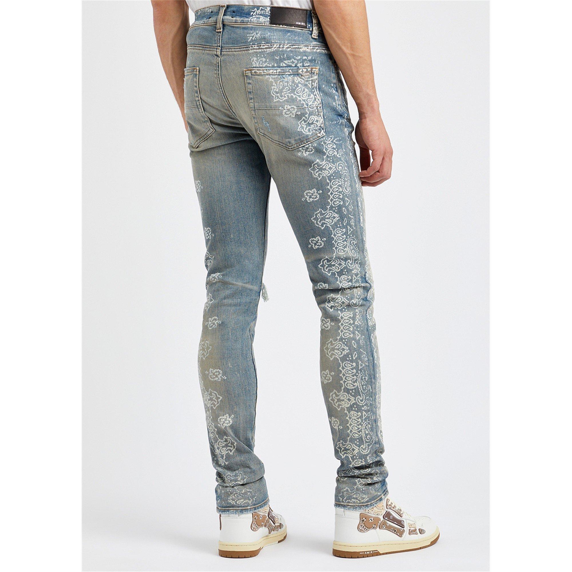 DENIM - Amiri - AMR BLEACHED BANDANA JEANS - 3