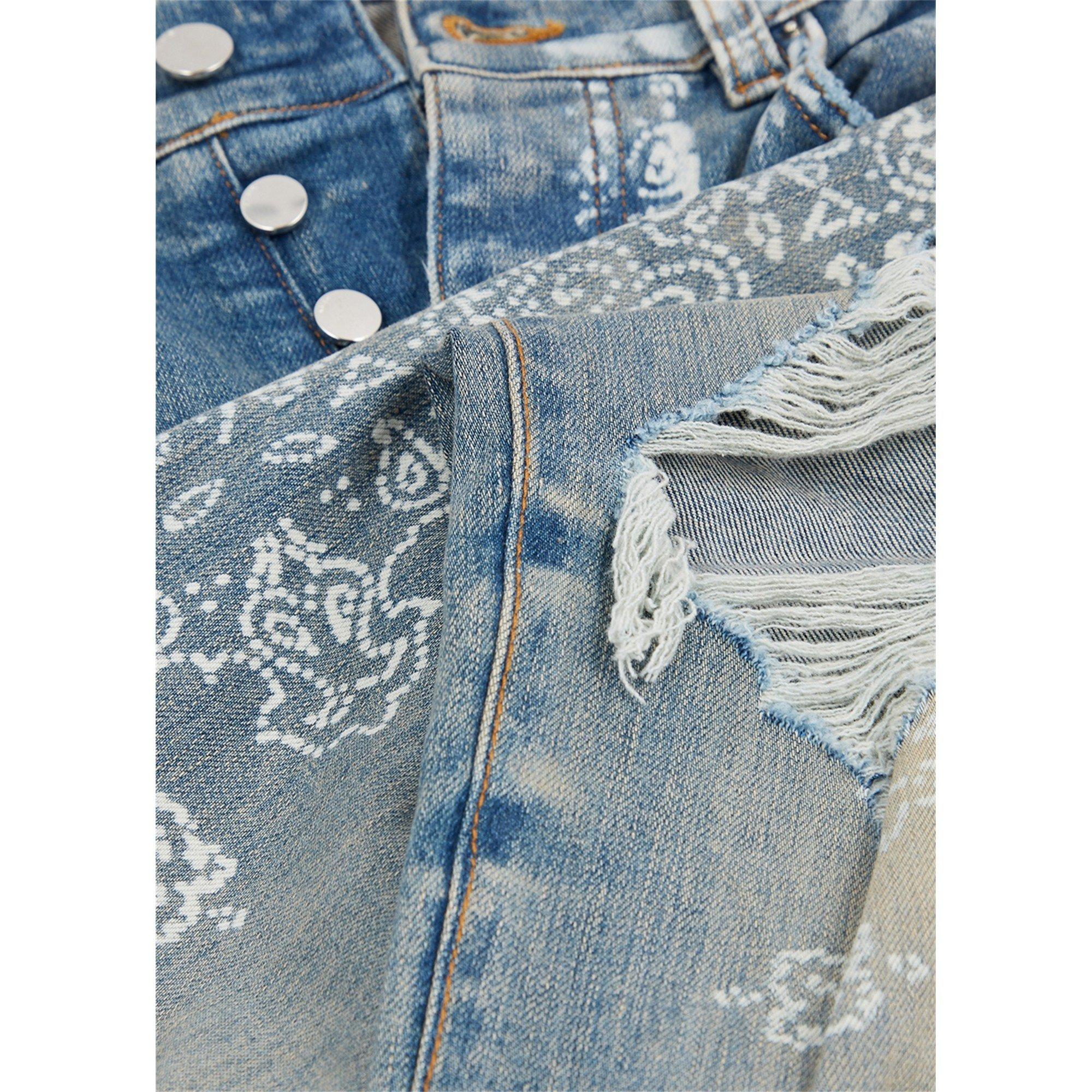 DENIM - Amiri - AMR BLEACHED BANDANA JEANS - 4