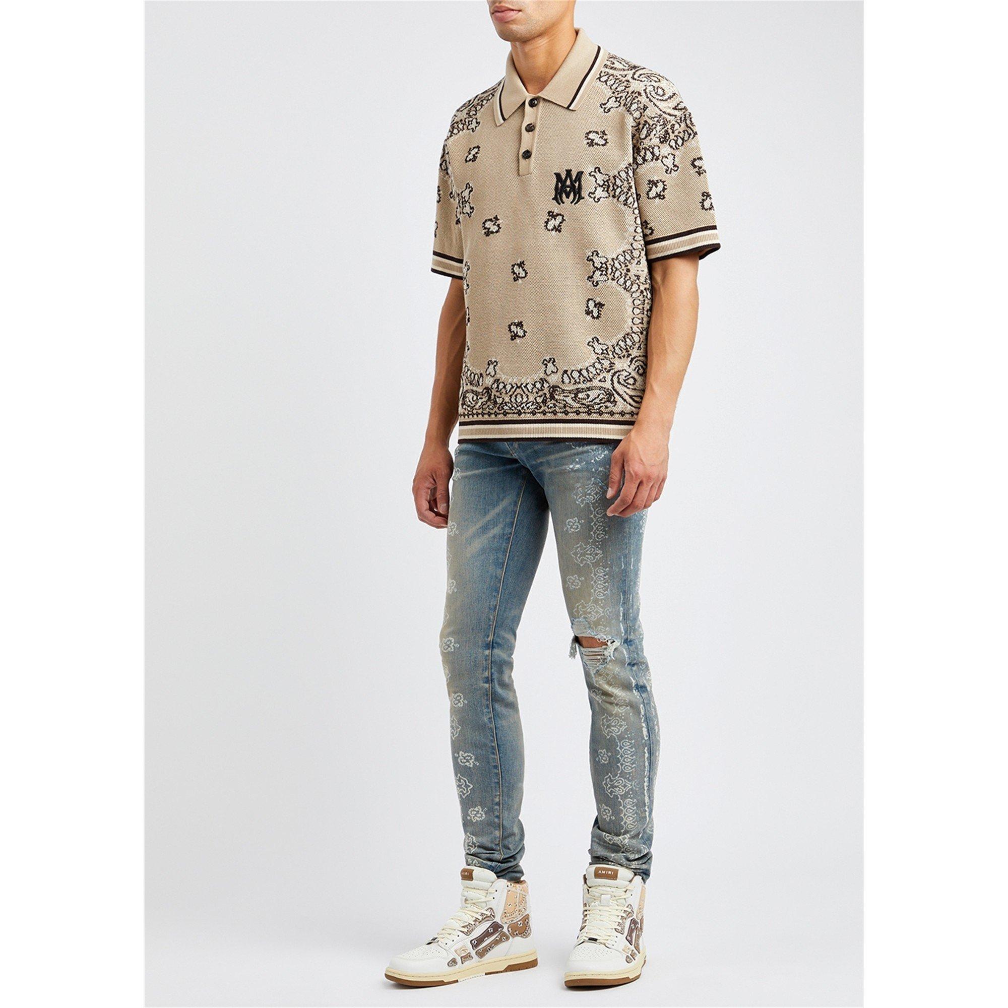 DENIM - Amiri - AMR BLEACHED BANDANA JEANS - 5