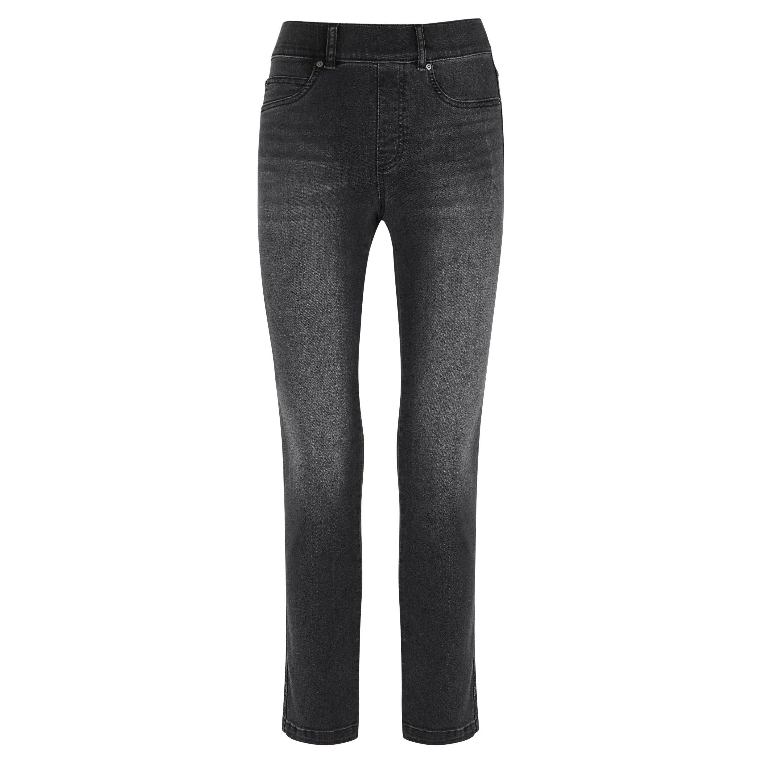 BLACK - Spanx - J ANKLE STRAIGHT LEG JEANS - 1