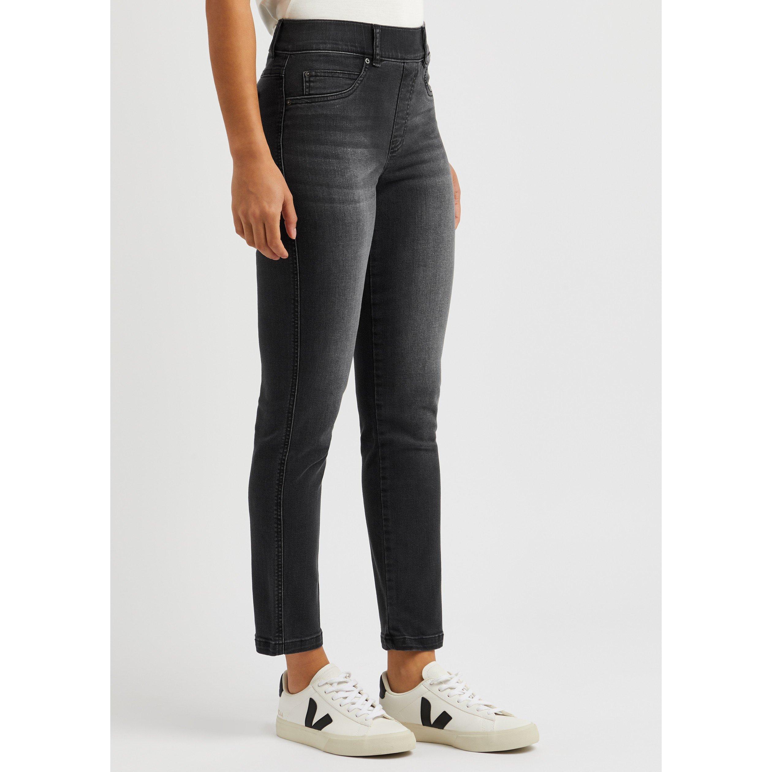 BLACK - Spanx - J ANKLE STRAIGHT LEG JEANS - 2