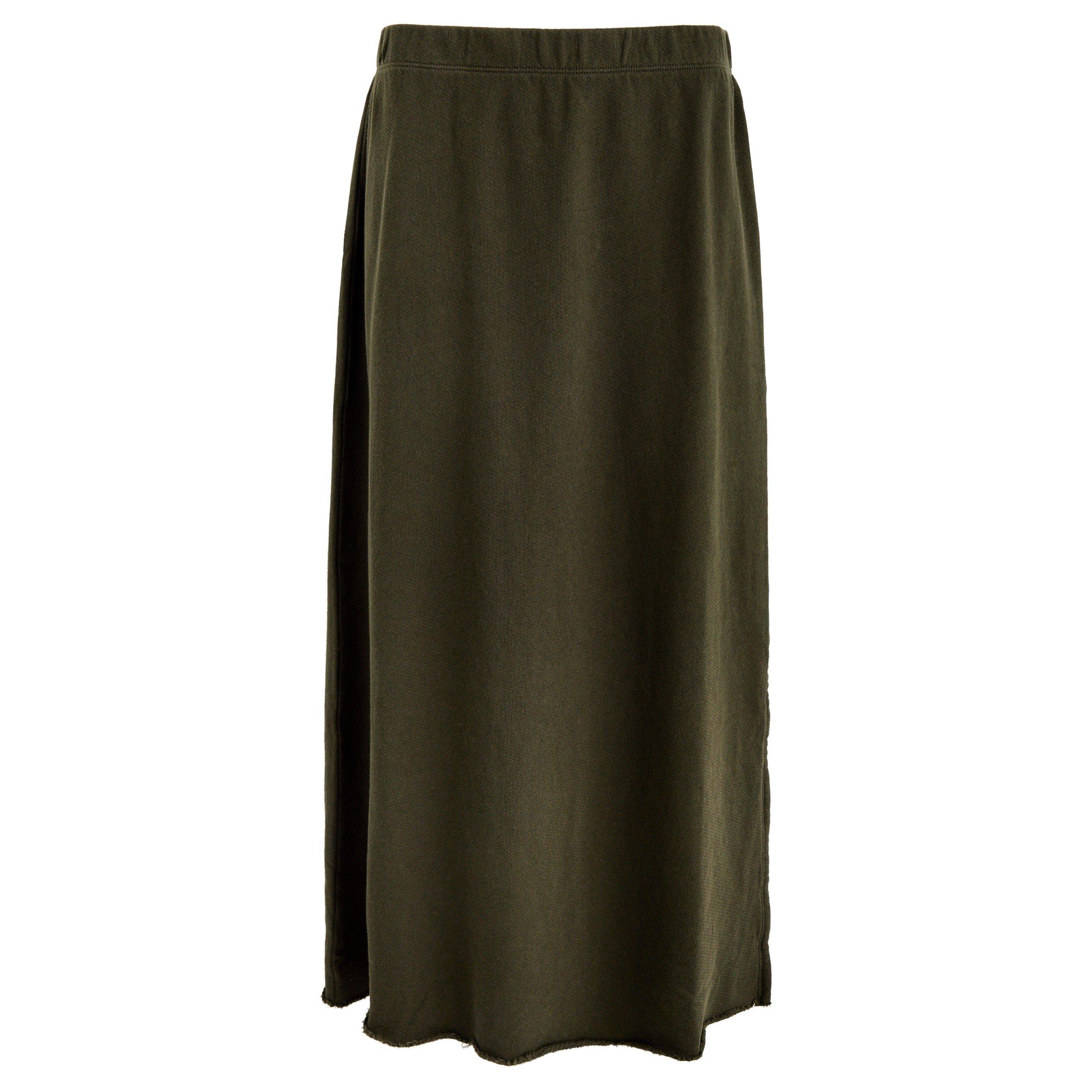 DARK GREEN - Eileen Fisher - LS A LINE SKIRT W SLITS