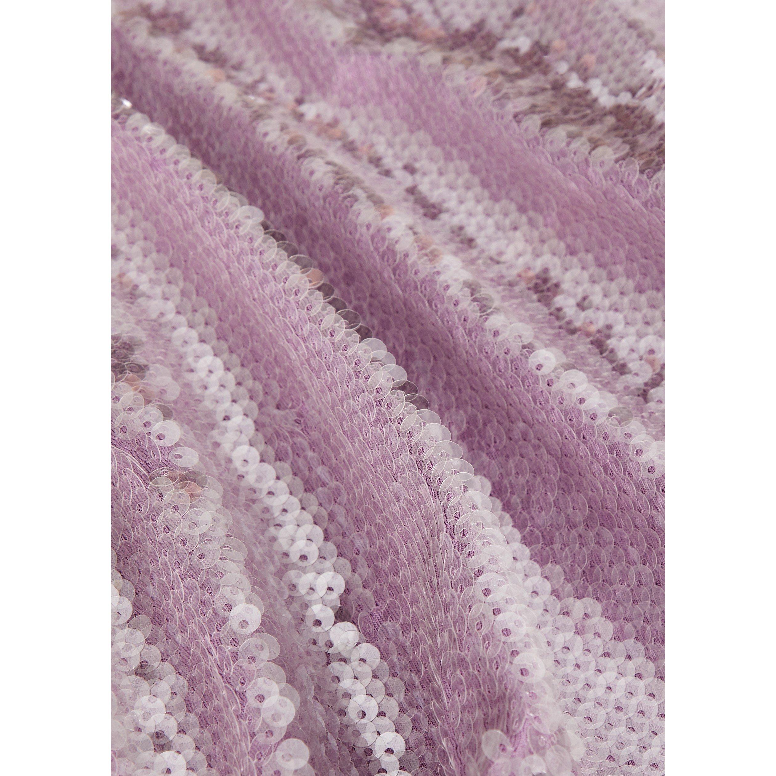 LILAC - Rotate - T SEQUIN TURTLENECK CROP TOP - 4