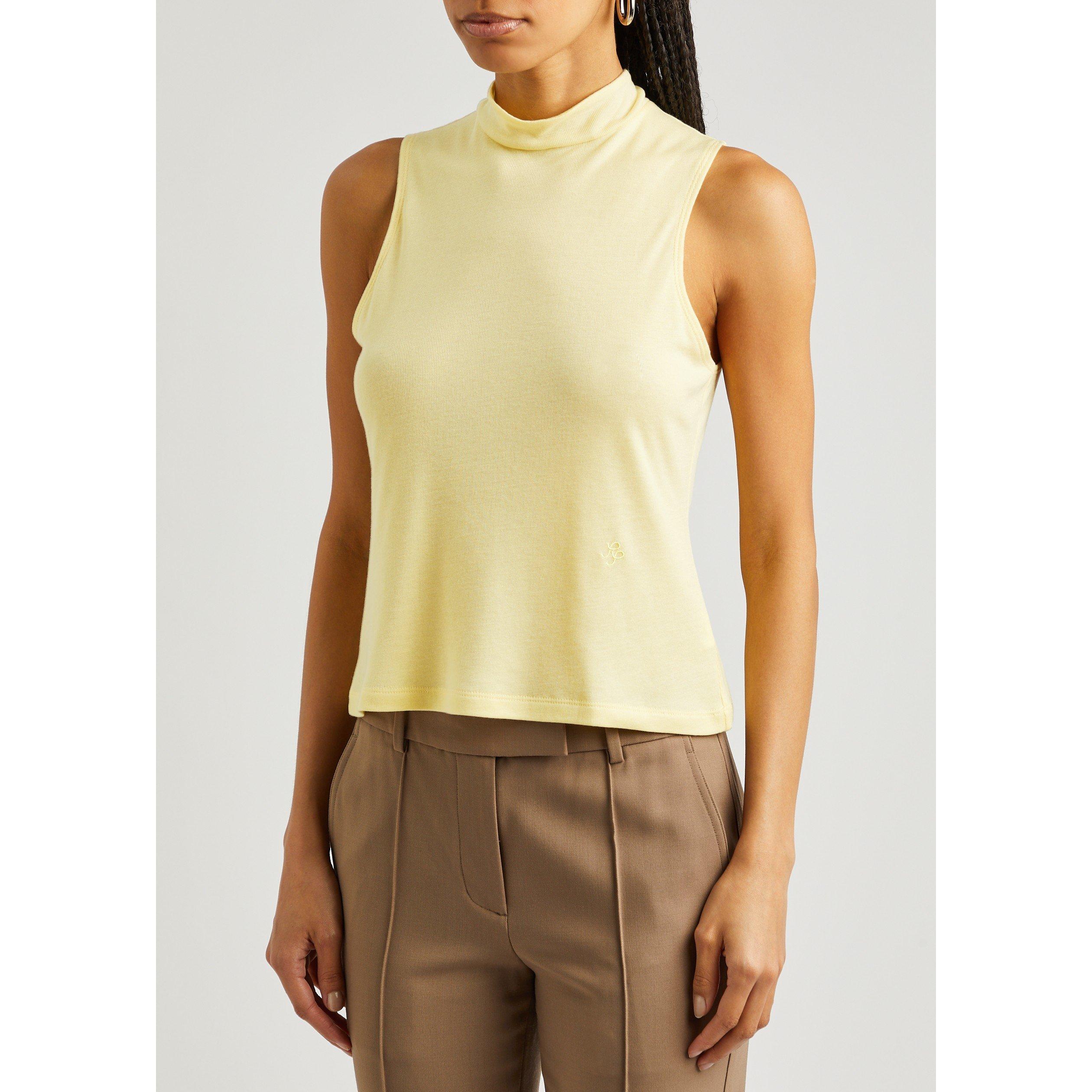 YELLOW - Rejina Pyo - Women's Bryn Cropped Lyocell Slim-Fit Tank Top - 2