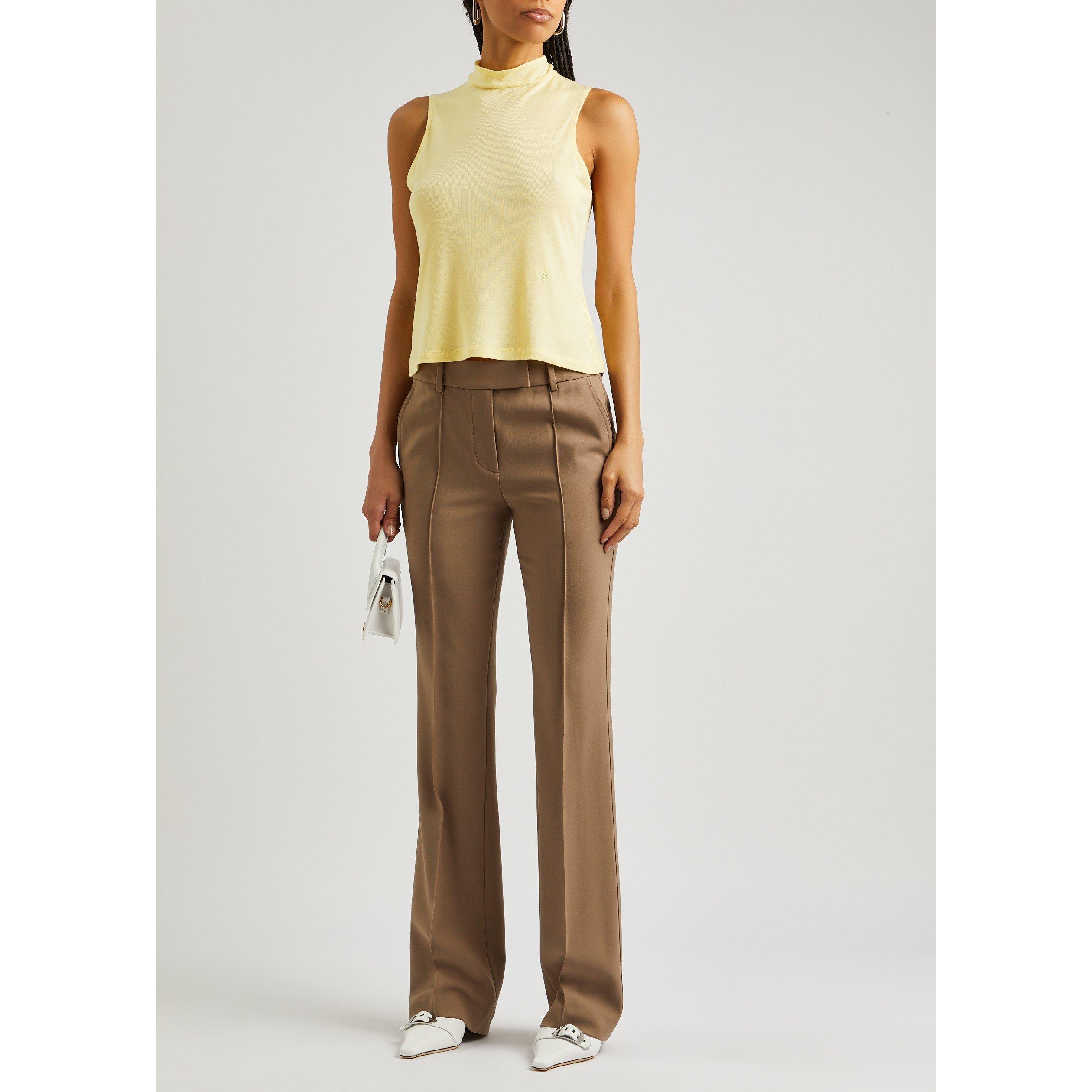 YELLOW - Rejina Pyo - Women's Bryn Cropped Lyocell Slim-Fit Tank Top - 5