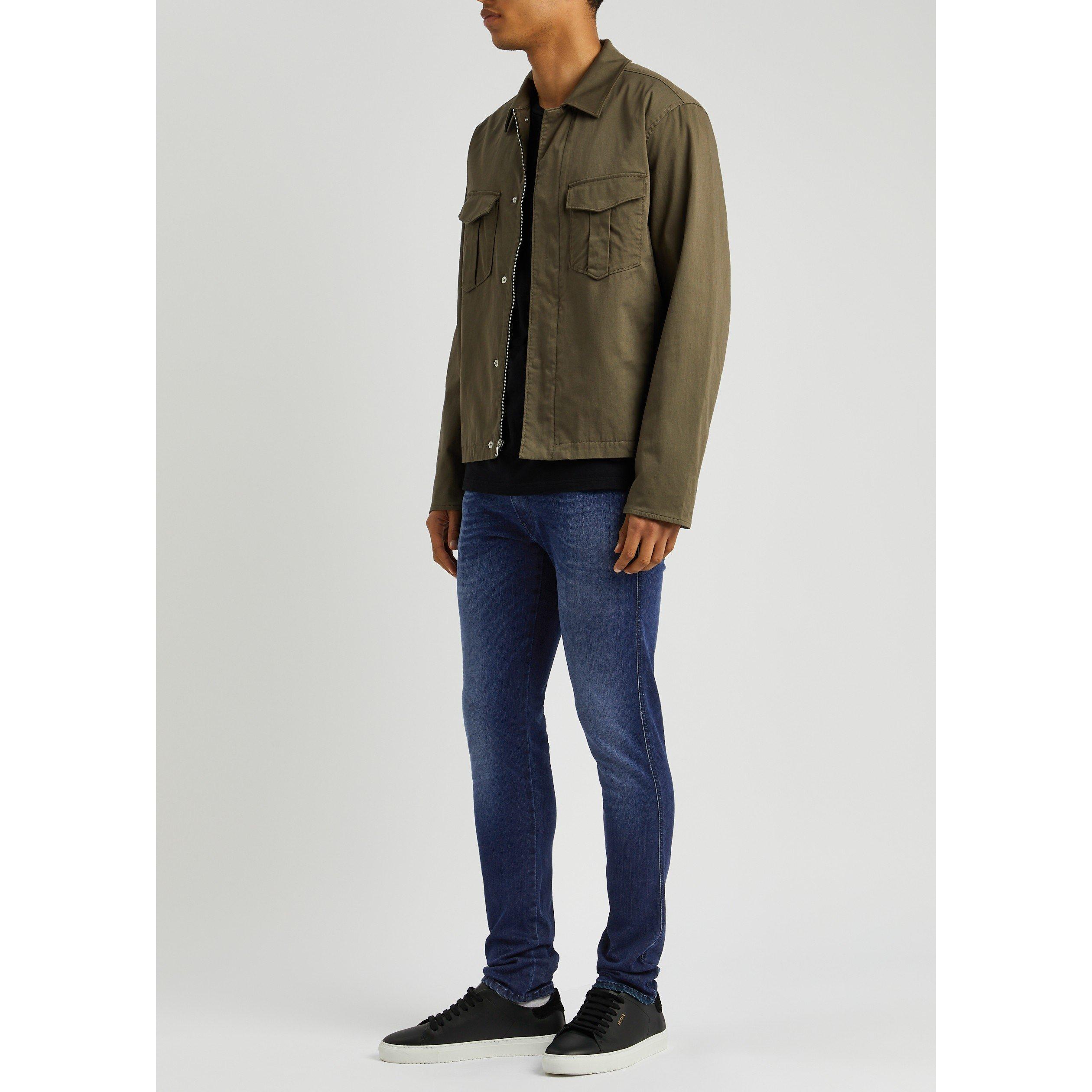 DARK BLUE - Replay - Men's Anbass Hyperflex Slim Jeans - 5
