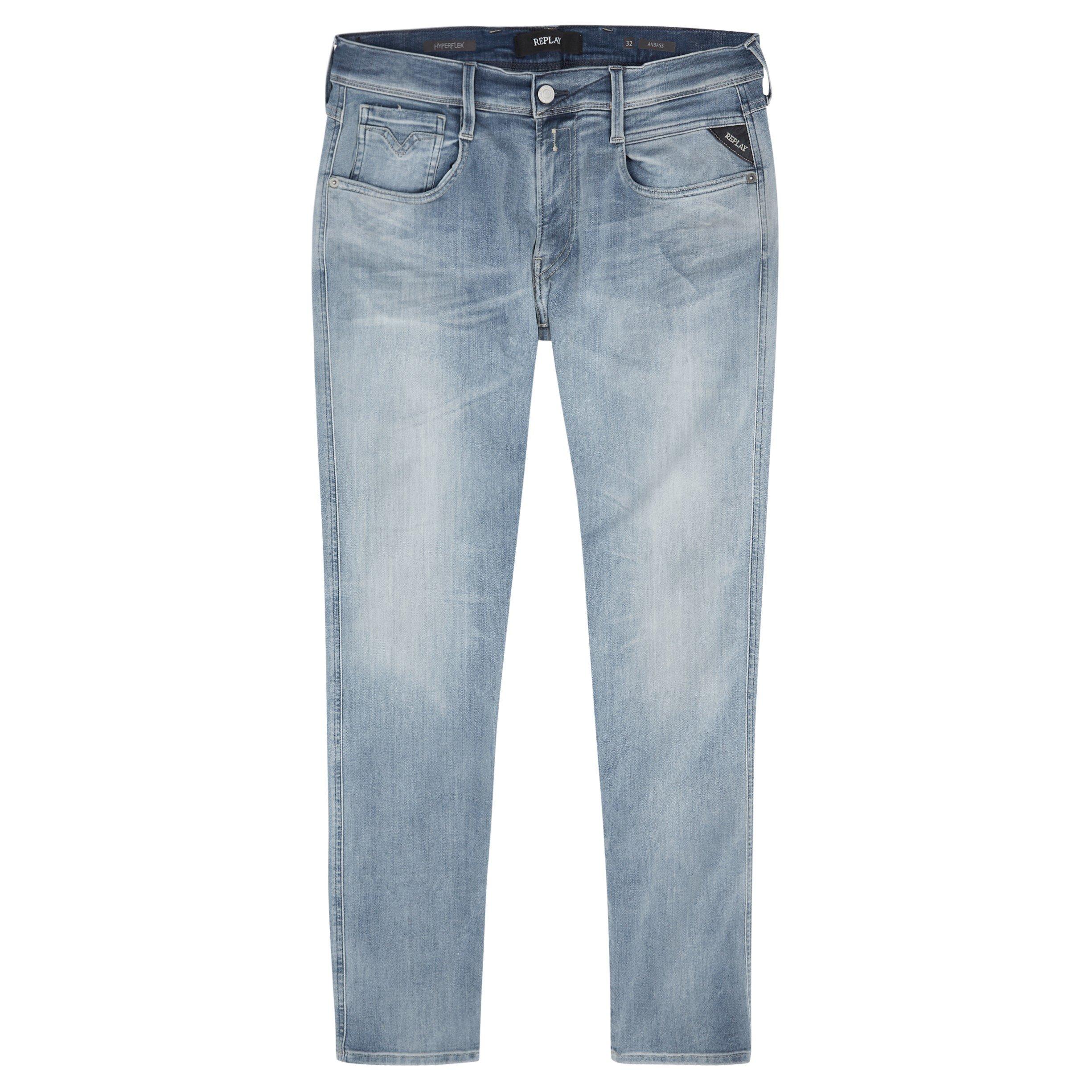 BLUE - Replay - Men's Anbass Hyperflex Slim Jeans - 1