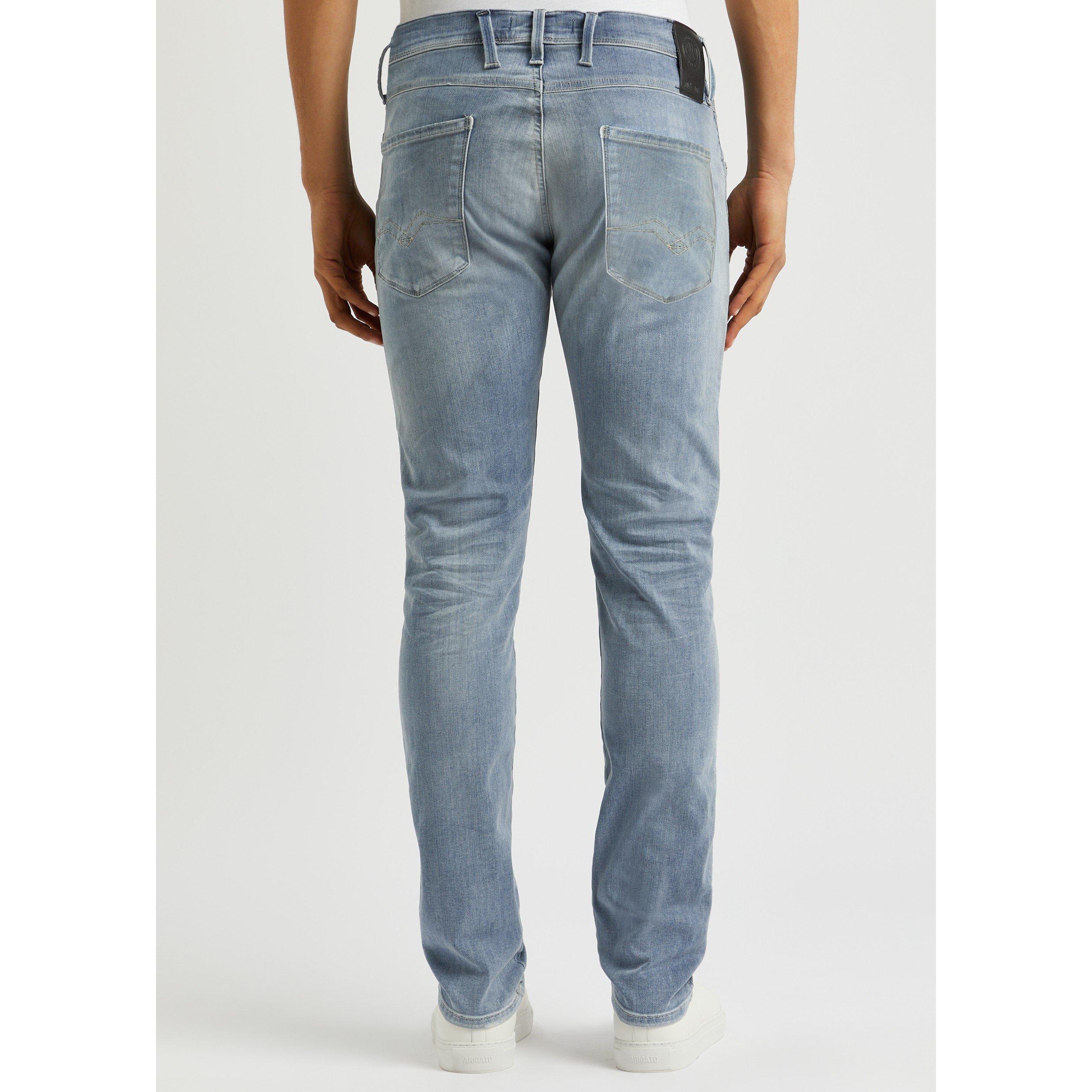 BLUE - Replay - Men's Anbass Hyperflex Slim Jeans - 3