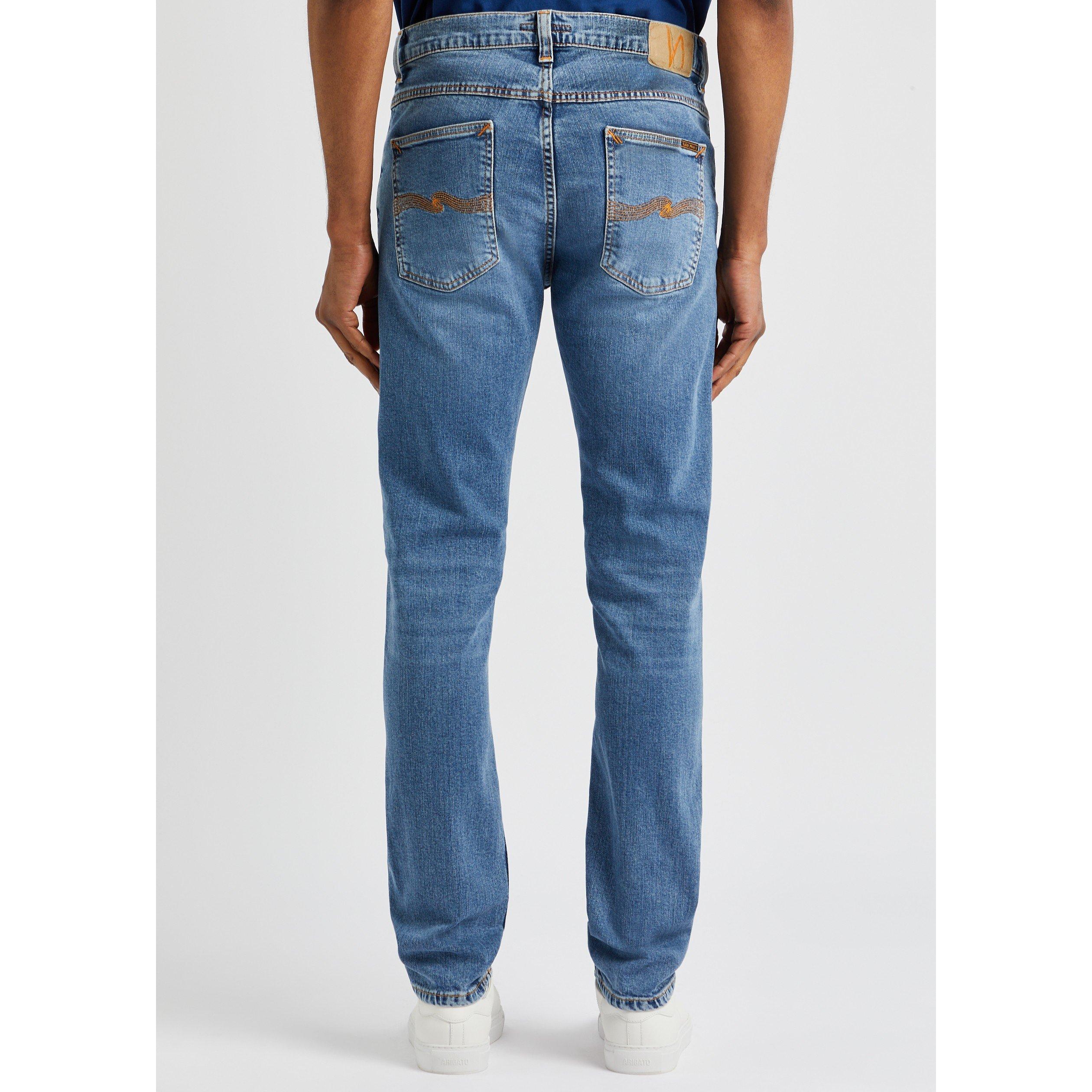 MID BLU - Nudie Jeans - Men's Lean Dean Cotton Slim Jeans - 3