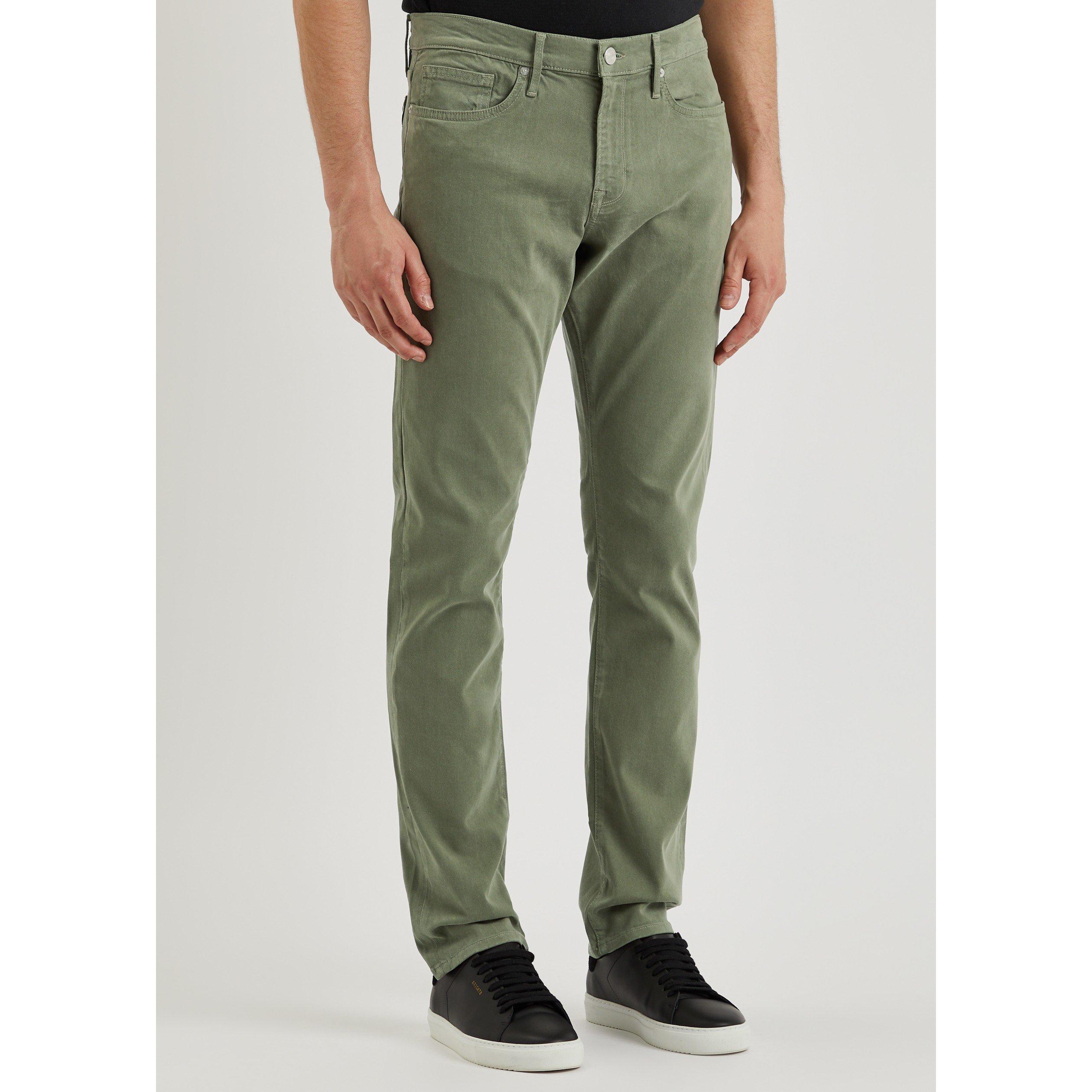 KHAKI - Frame - Men's Lyocell Mid-Rise Slim-Fit Jeans - 2